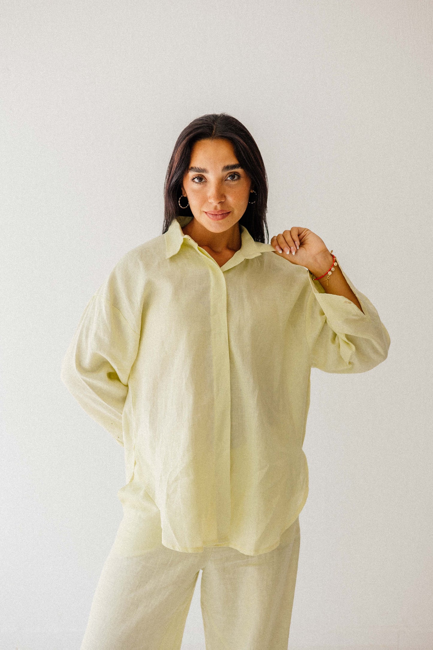 Daily Linen Shirt In Butter-lemon
