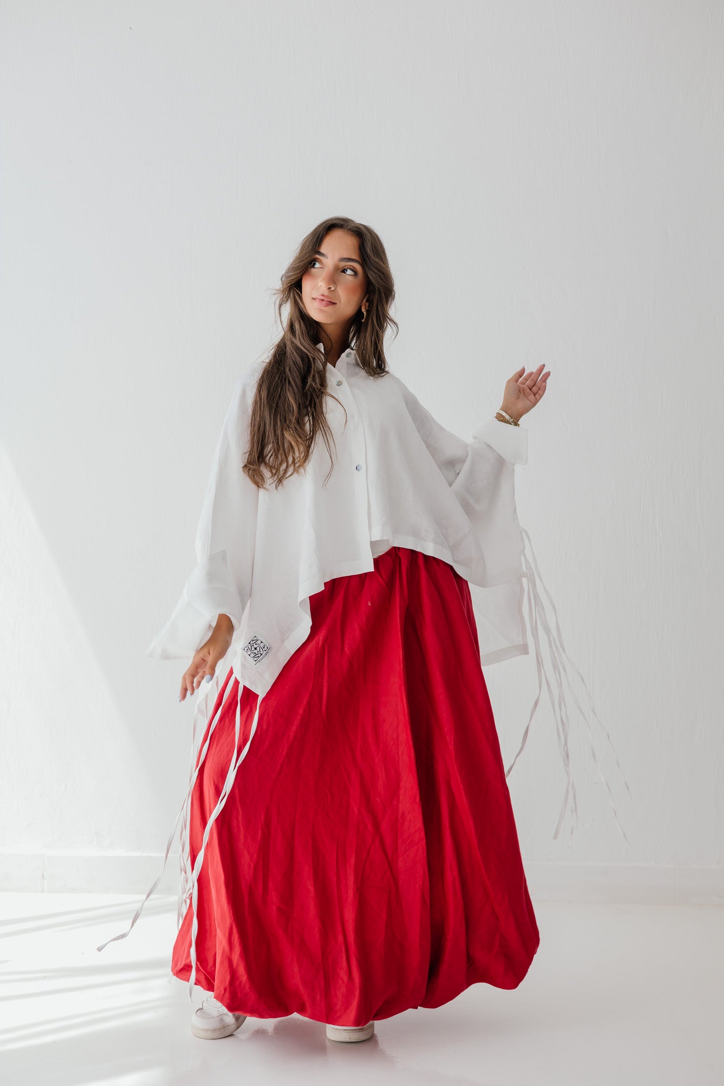 Fringes shirt in white