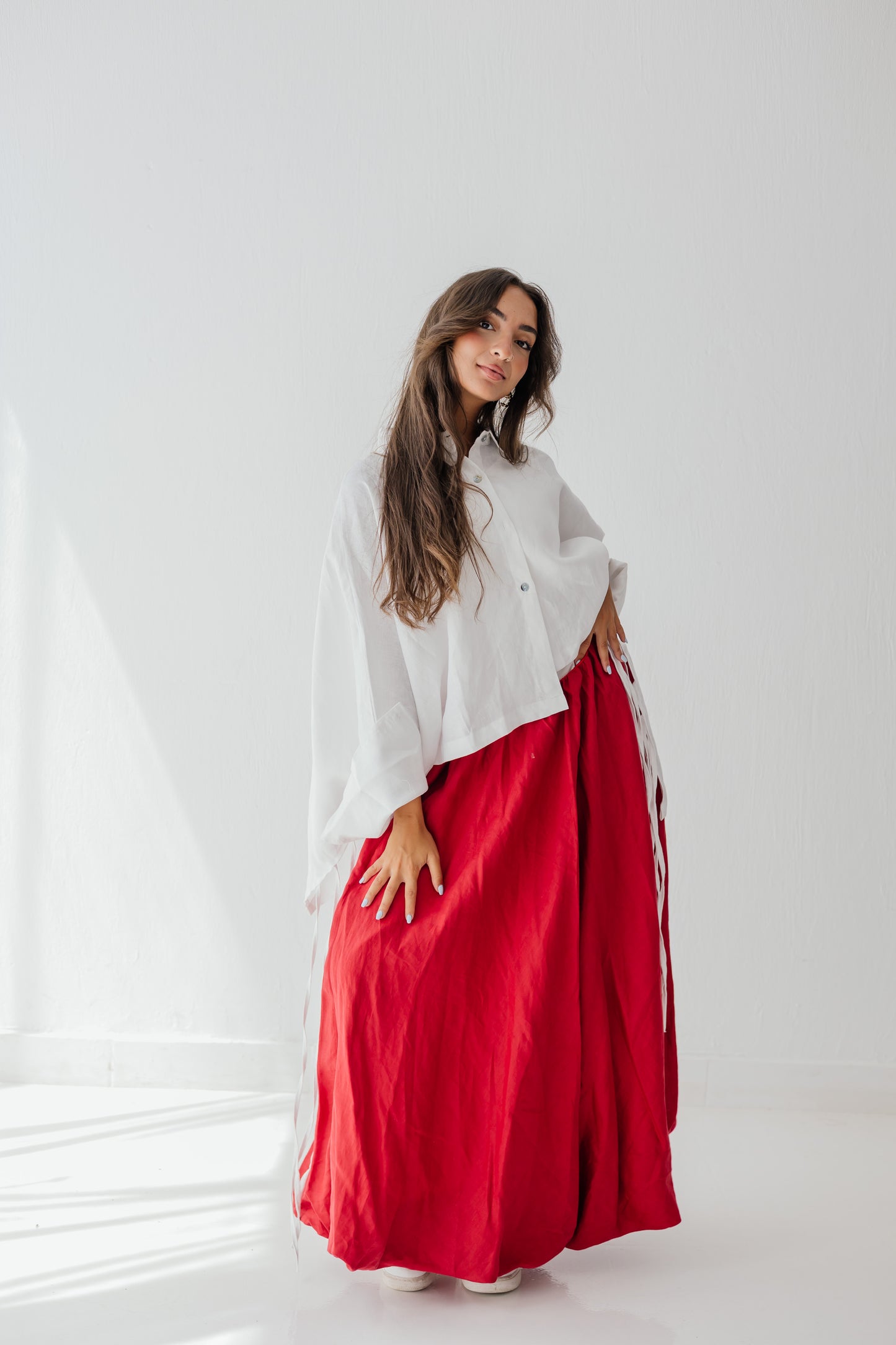 Fringes shirt in white