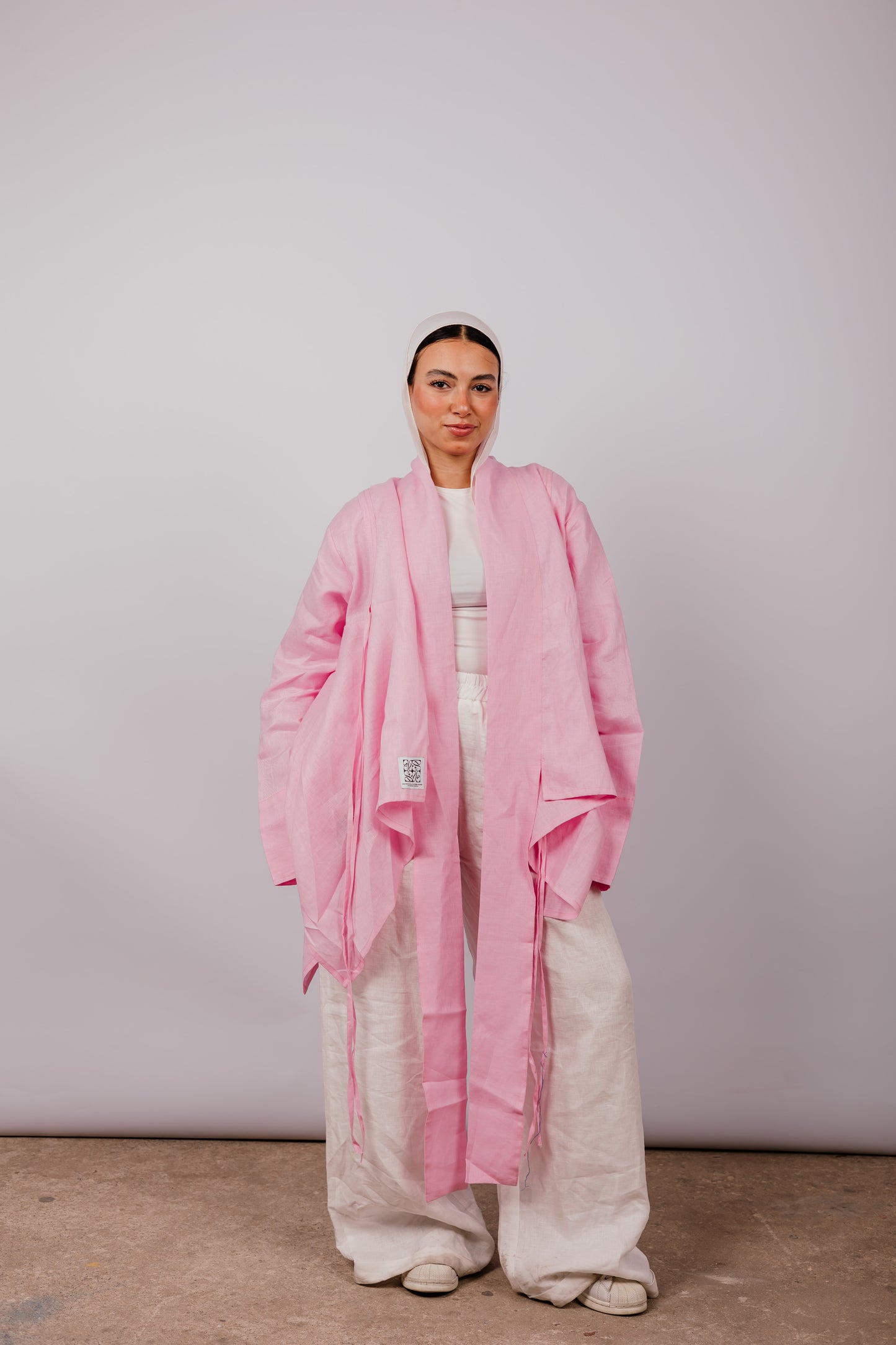 Double Collar With Fringes In Pink