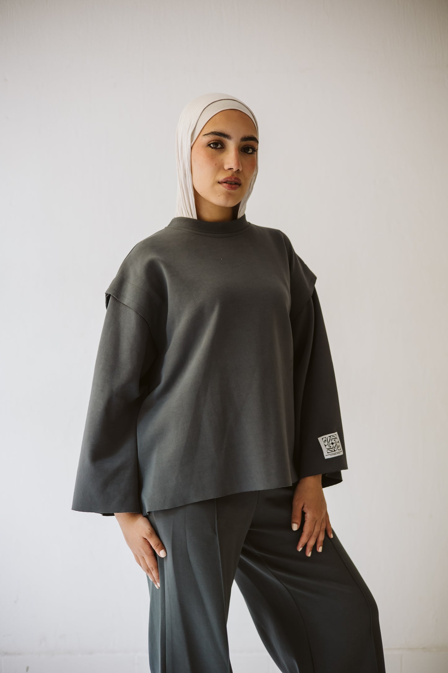 Cotton basic set in grey