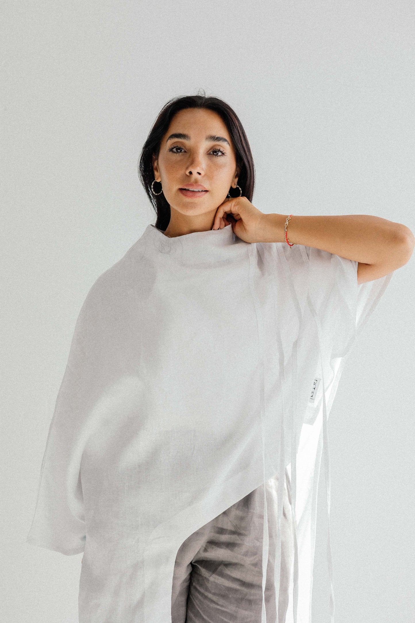 Side To Side Top In White
