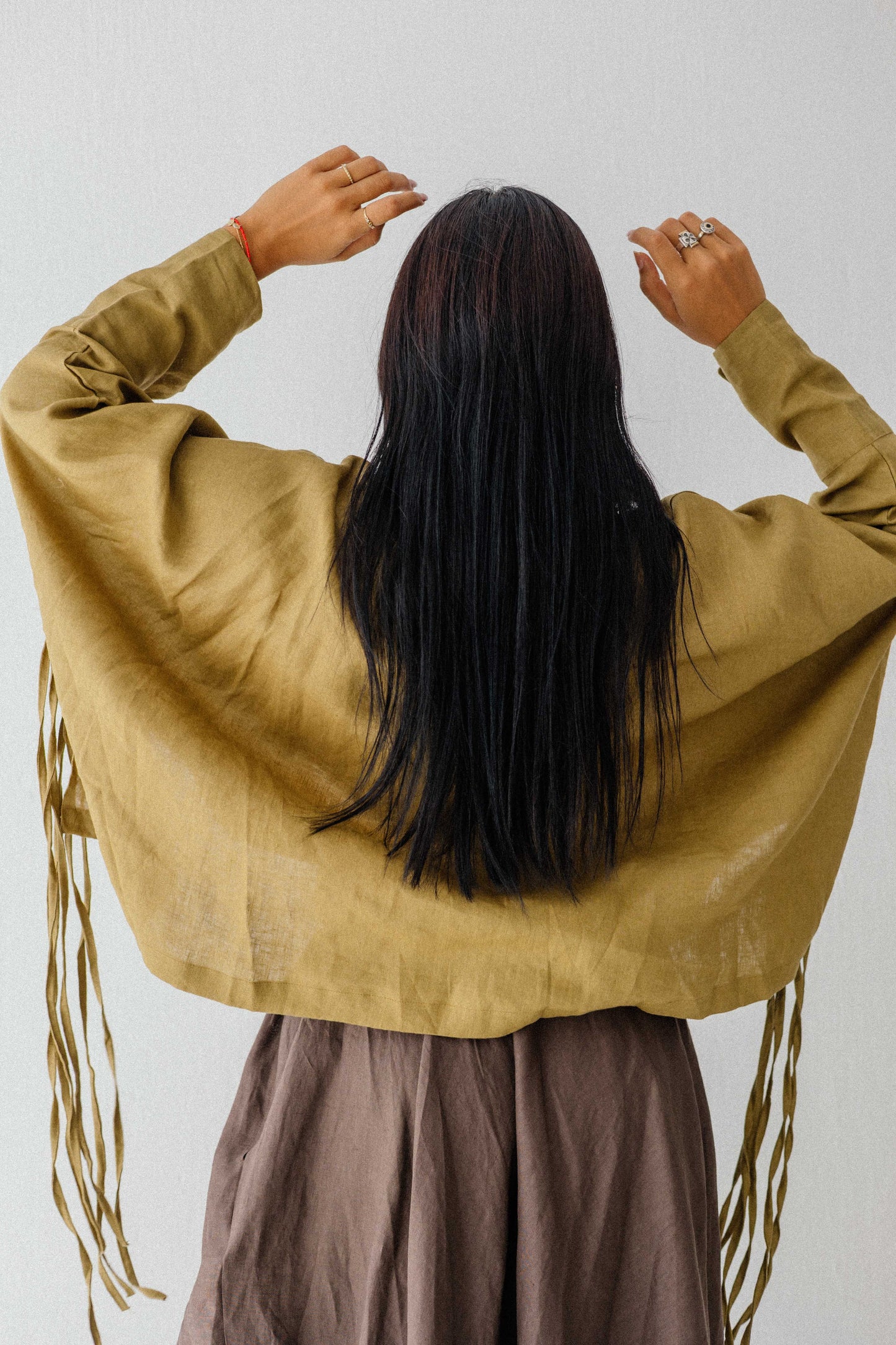 Fringes Shirt In Dark-limegreen