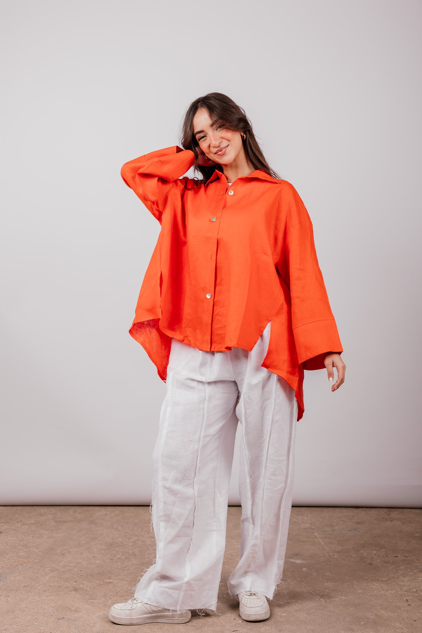 Basic Shirt In Orange