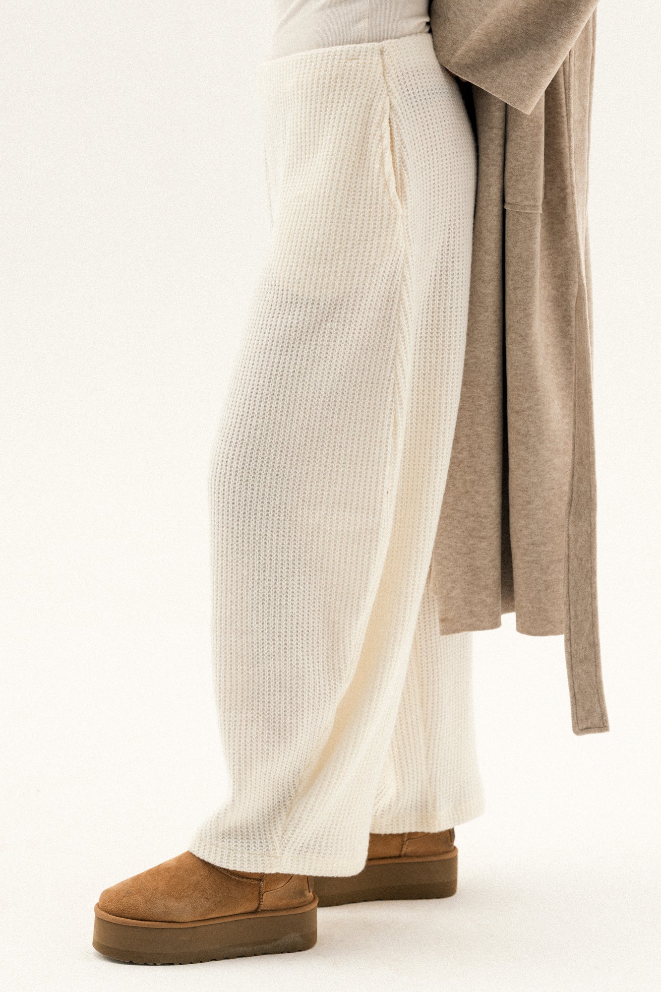 Balloon Knitted Pant In Off-white