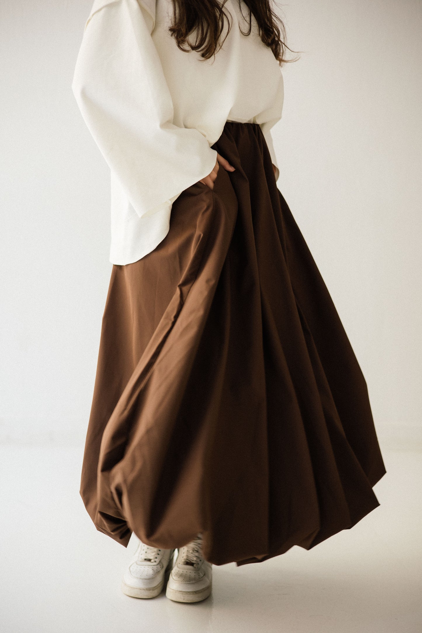 Balloon Skirt In Brown