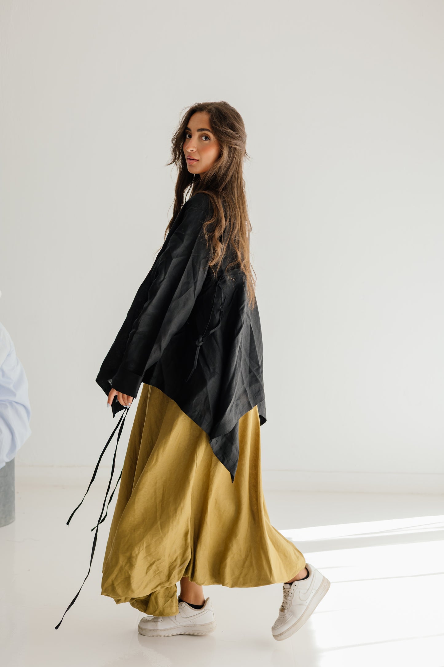 Elastic Kimono In Black