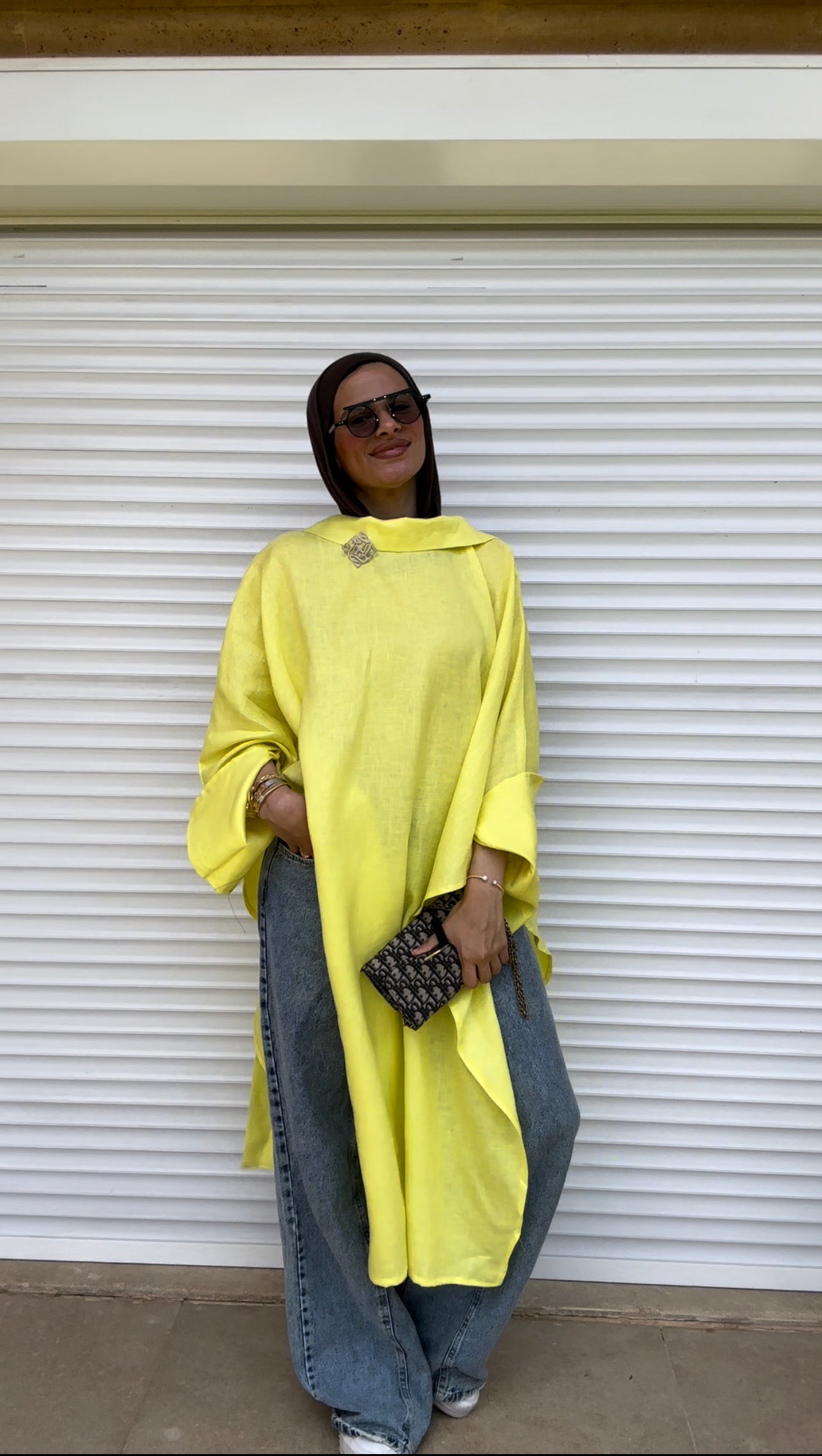 Long Ribbon Top In Yellow