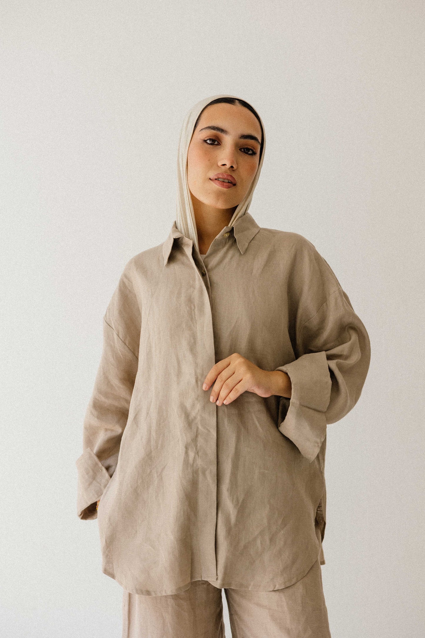 Daily Linen Shirt In Cafe