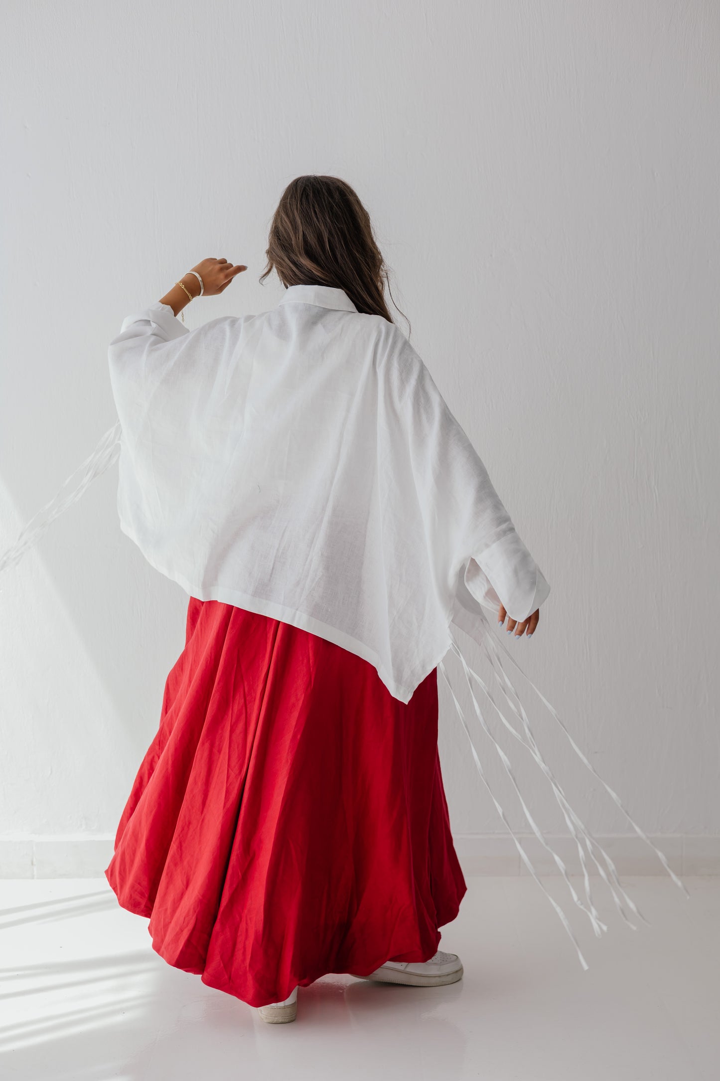 Fringes shirt in white