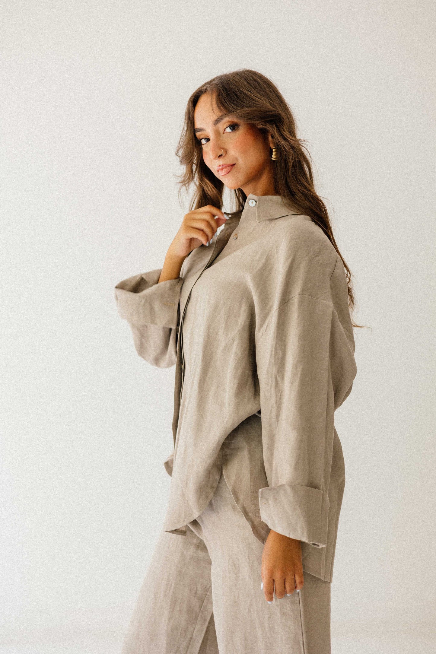 Daily Linen Shirt In Griesh