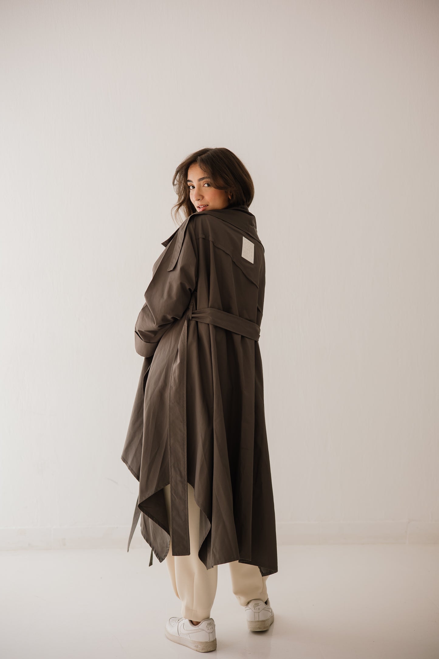 High-low Trench Coat In Griesh