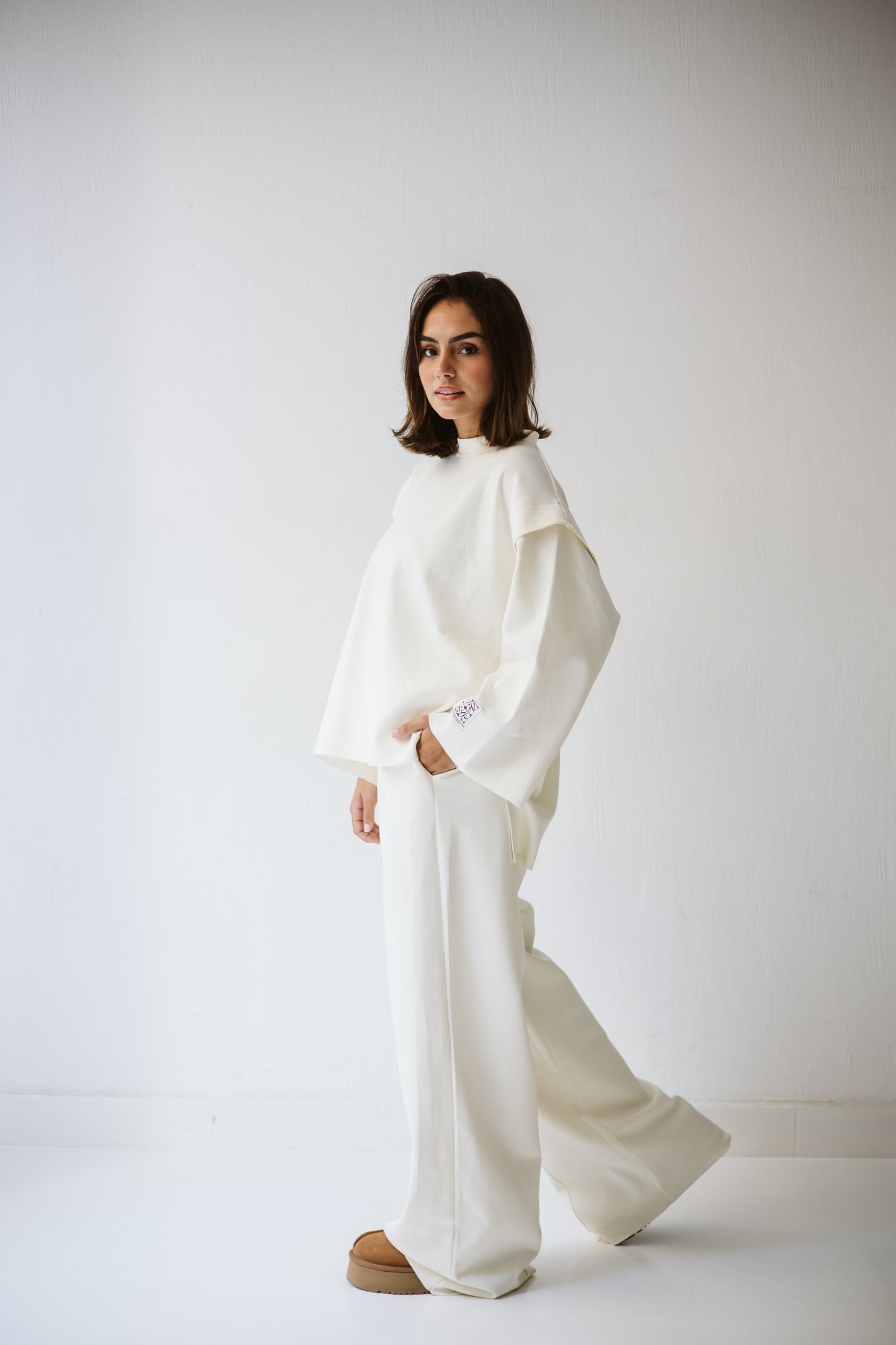 Cotton basic set in off-white