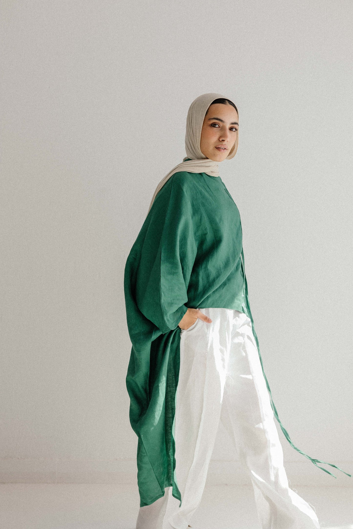 Side To Side Top In Dark Green