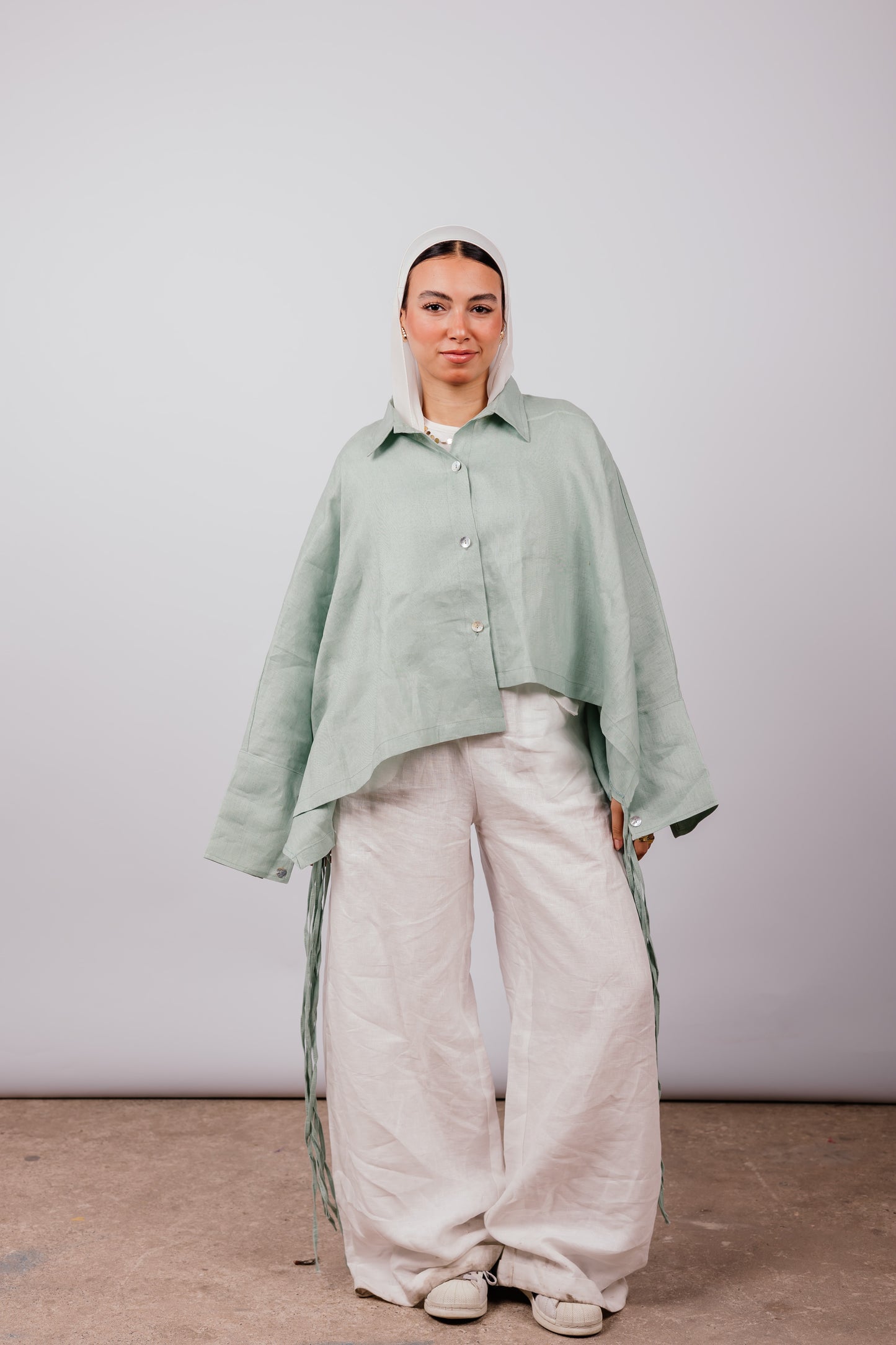 Fringes Shirt In Mint