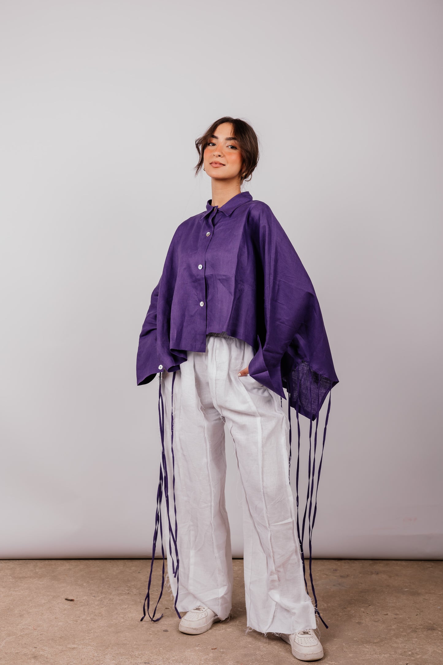 Fringes Shirt In Purple