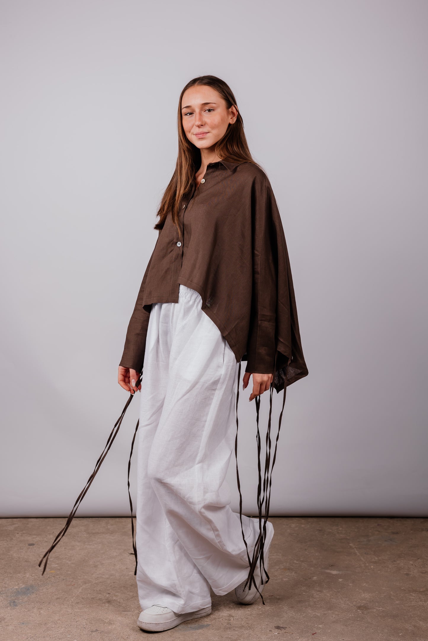 Fringes Shirt In Brown