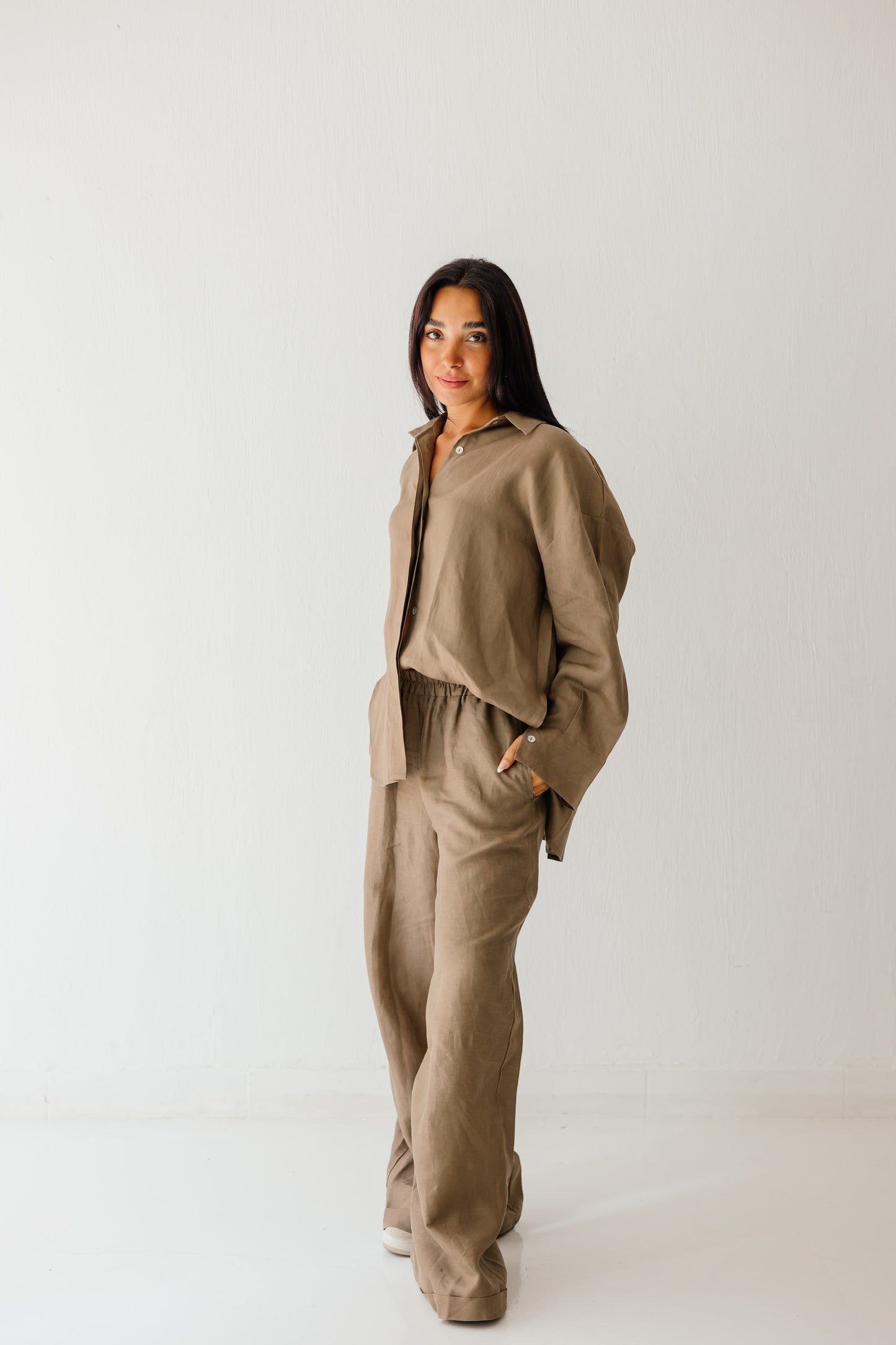 Basic Pant In Light-brown