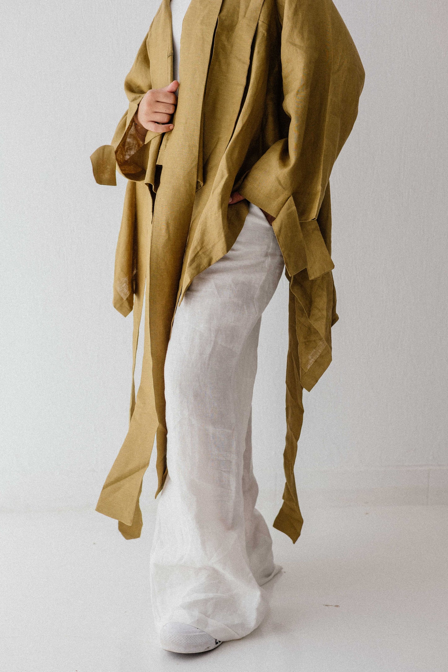 Short Double Collar Kimono In Rose