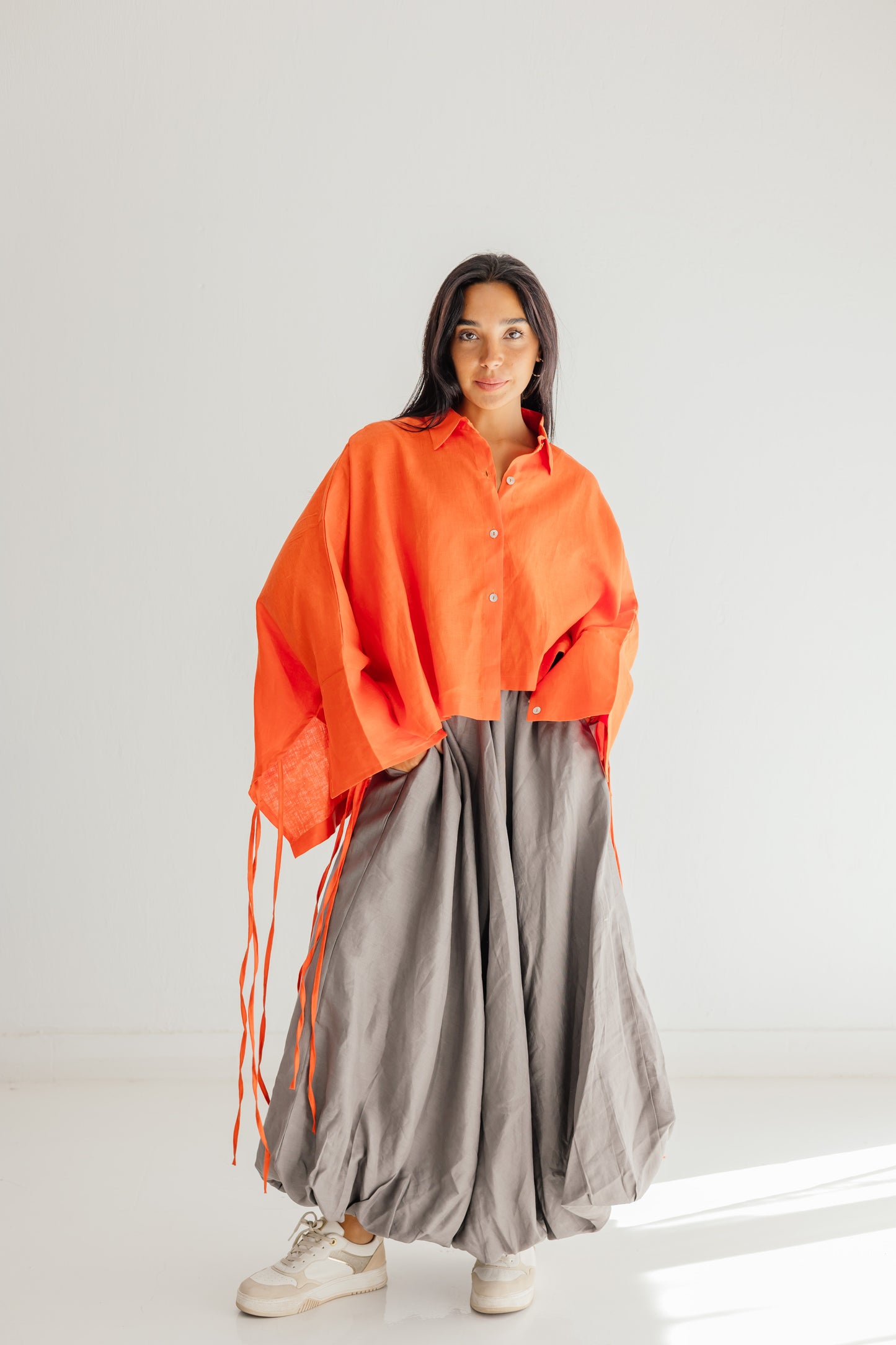 Fringes Shirt In Orange