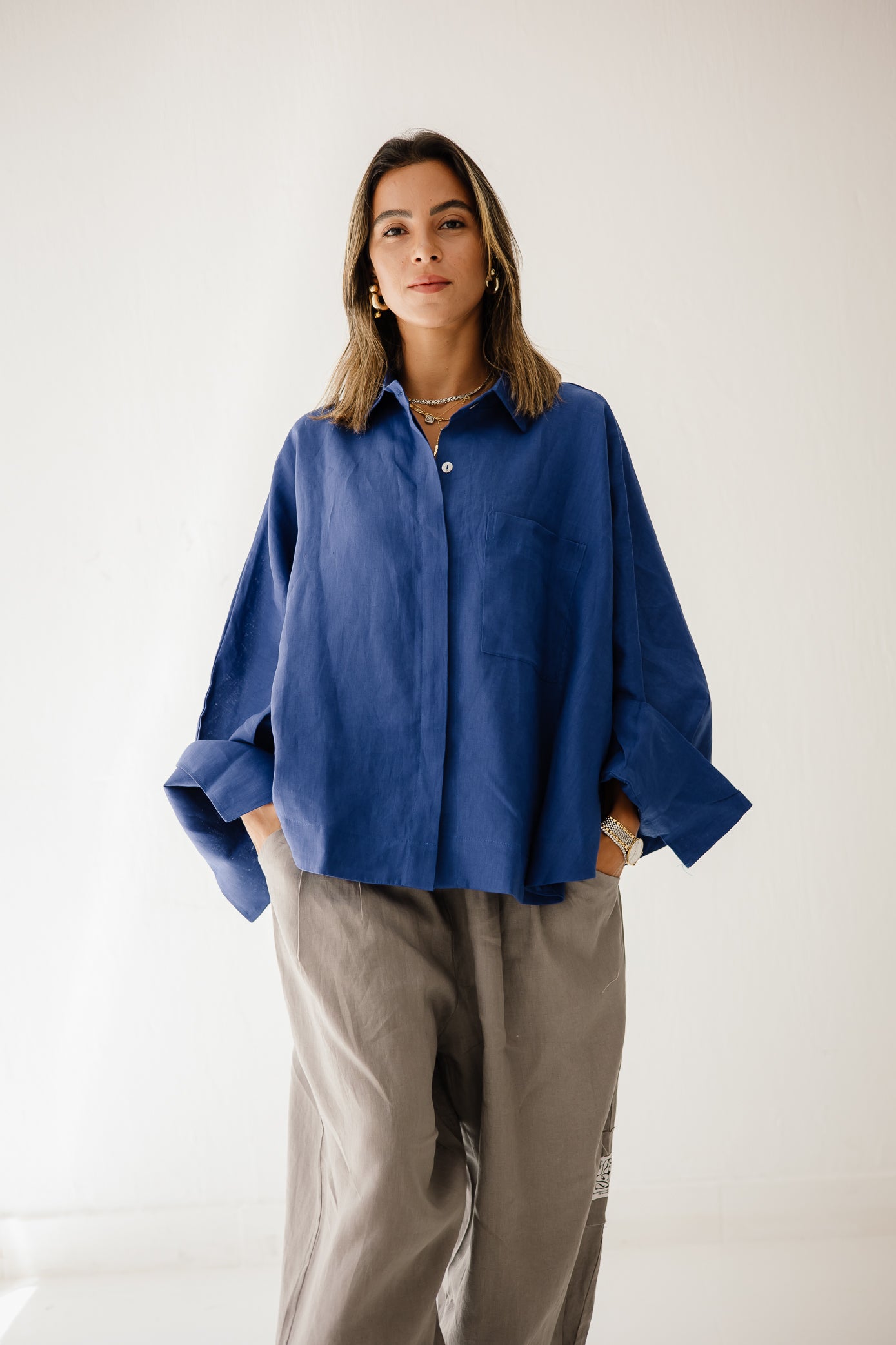 Butterfly Shirt In Royal Blue