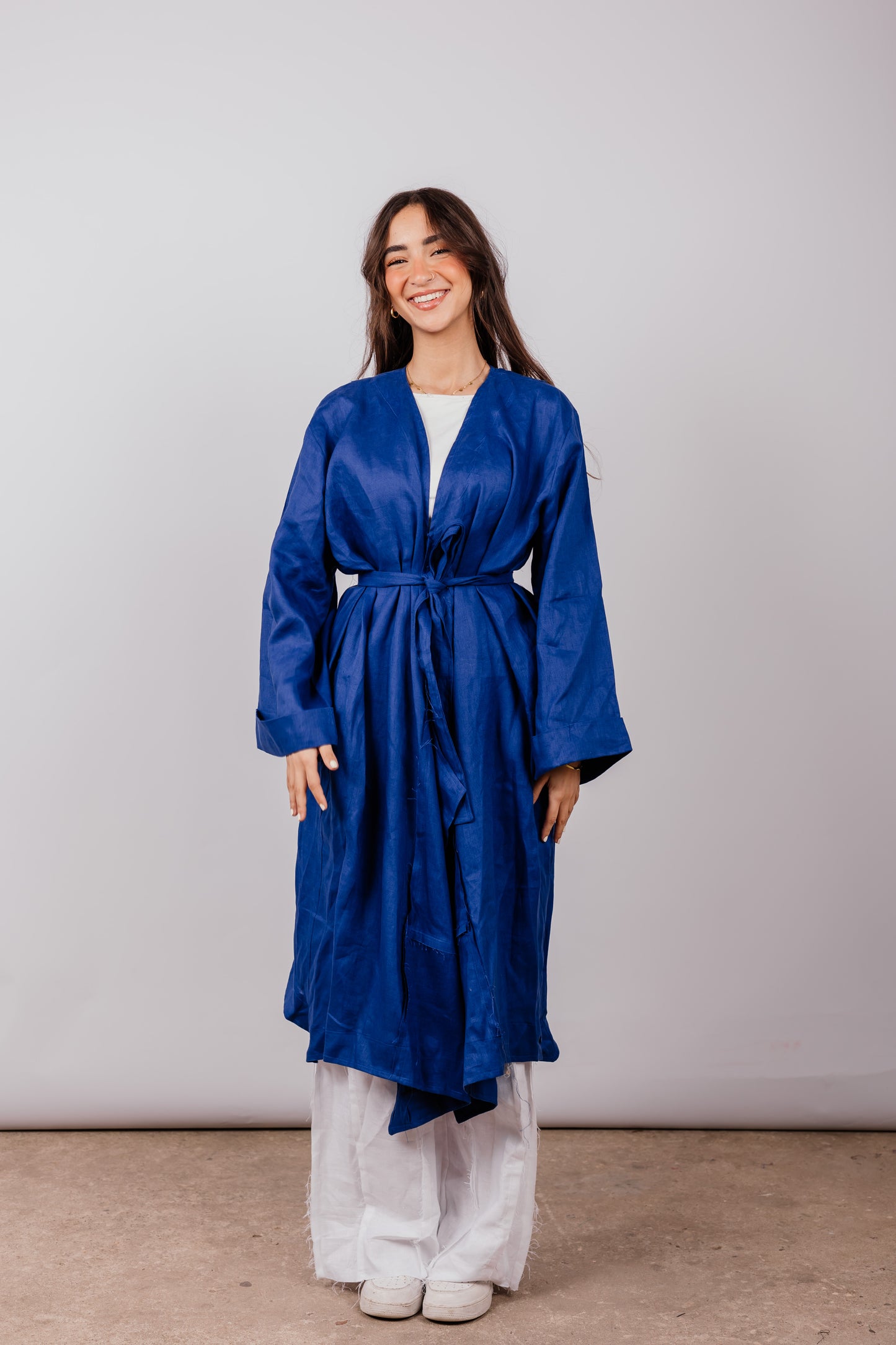 Basic Kimono In Royal-blue