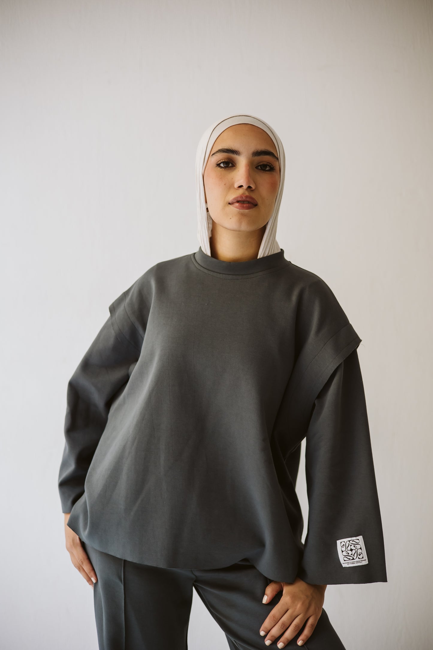 Cotton basic set in grey