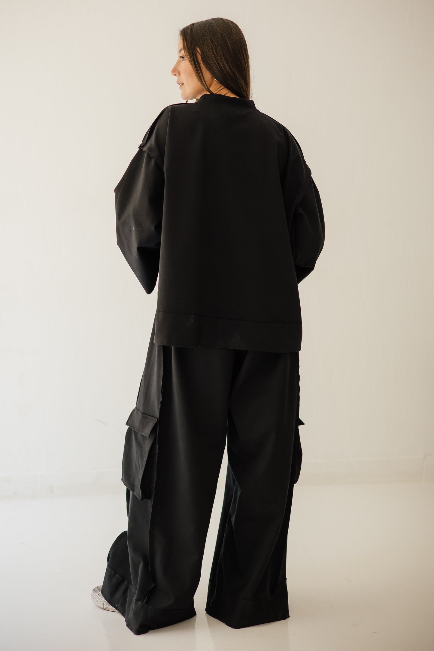 Pocket Cotton Set In Black