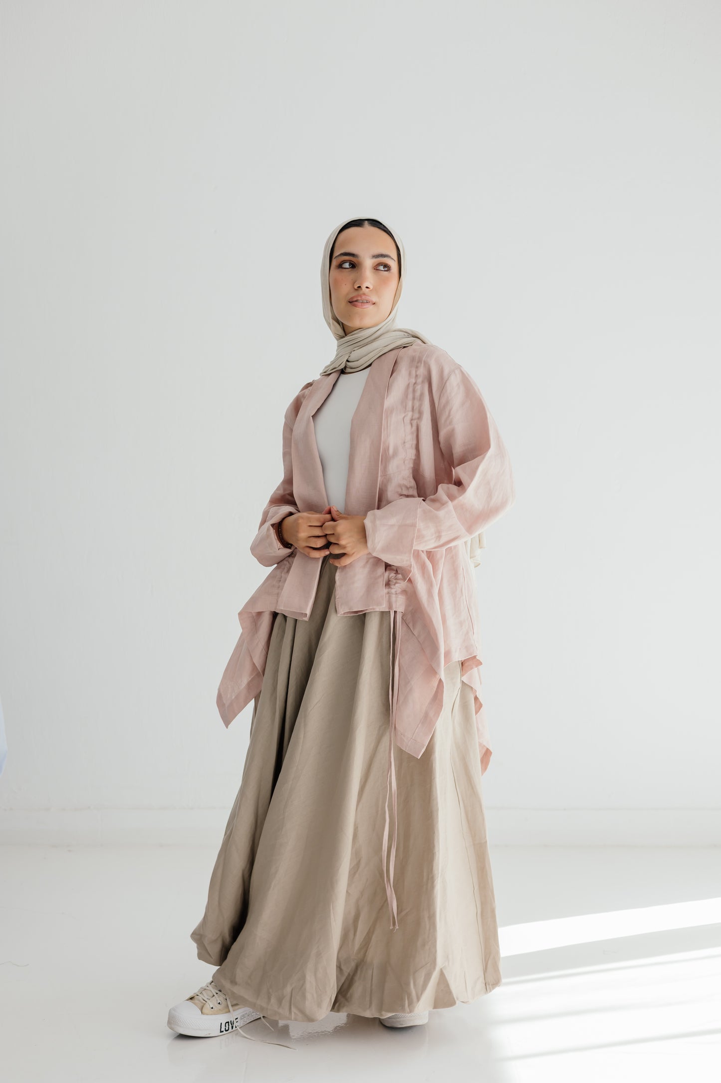 Elastic Kimono In Rose