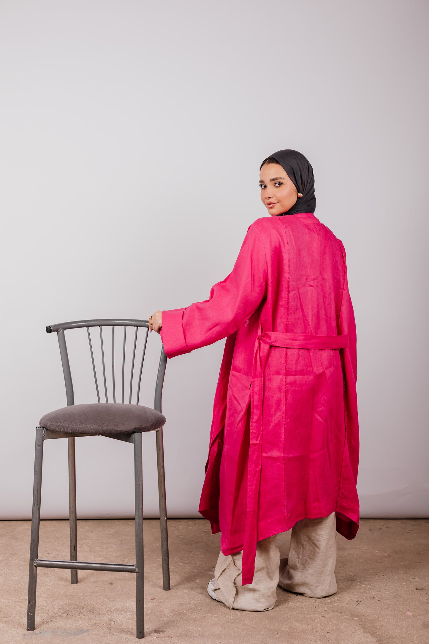 Basic Kimono In Fuchsia