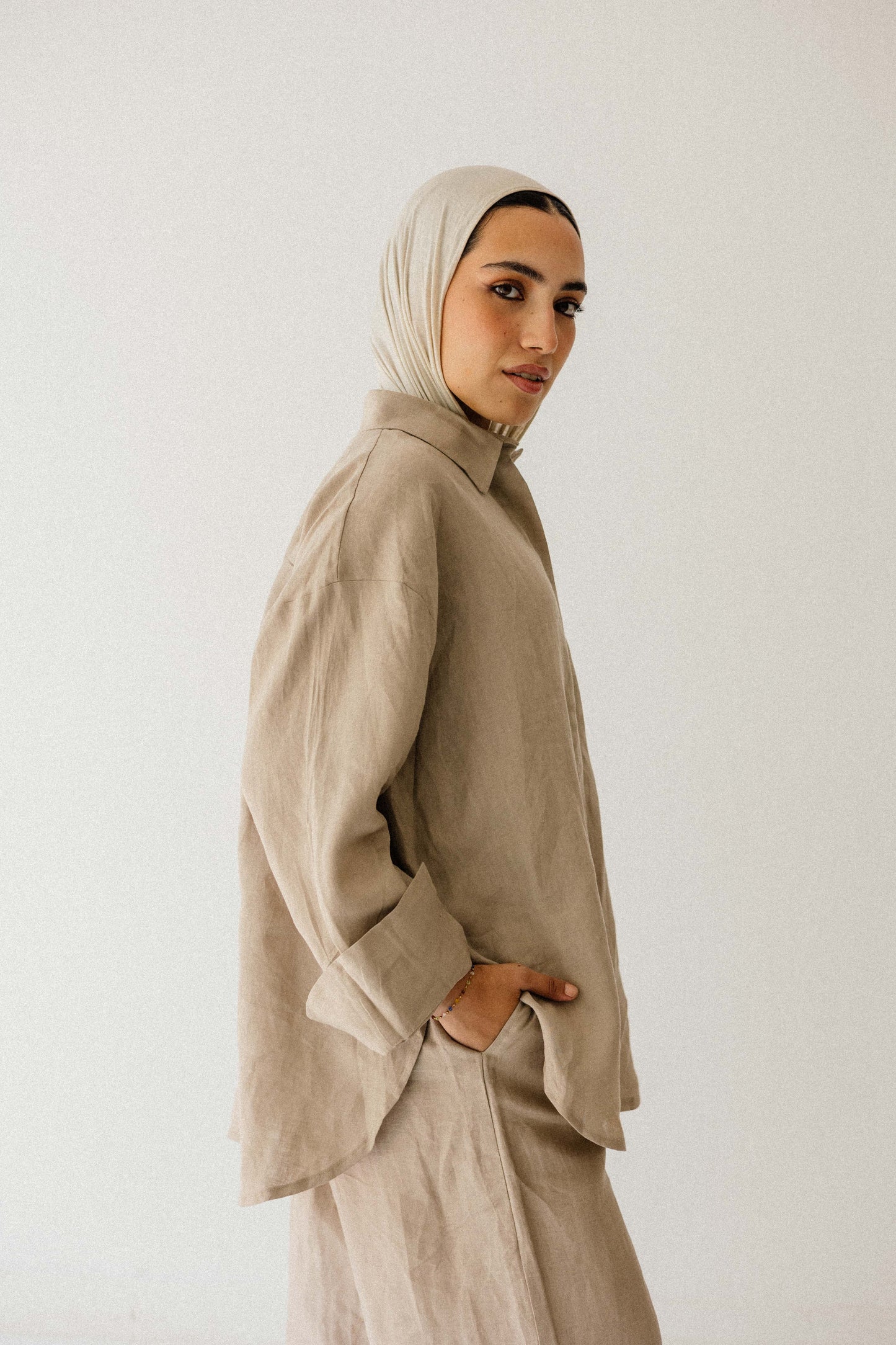 Daily Linen Shirt In Cafe