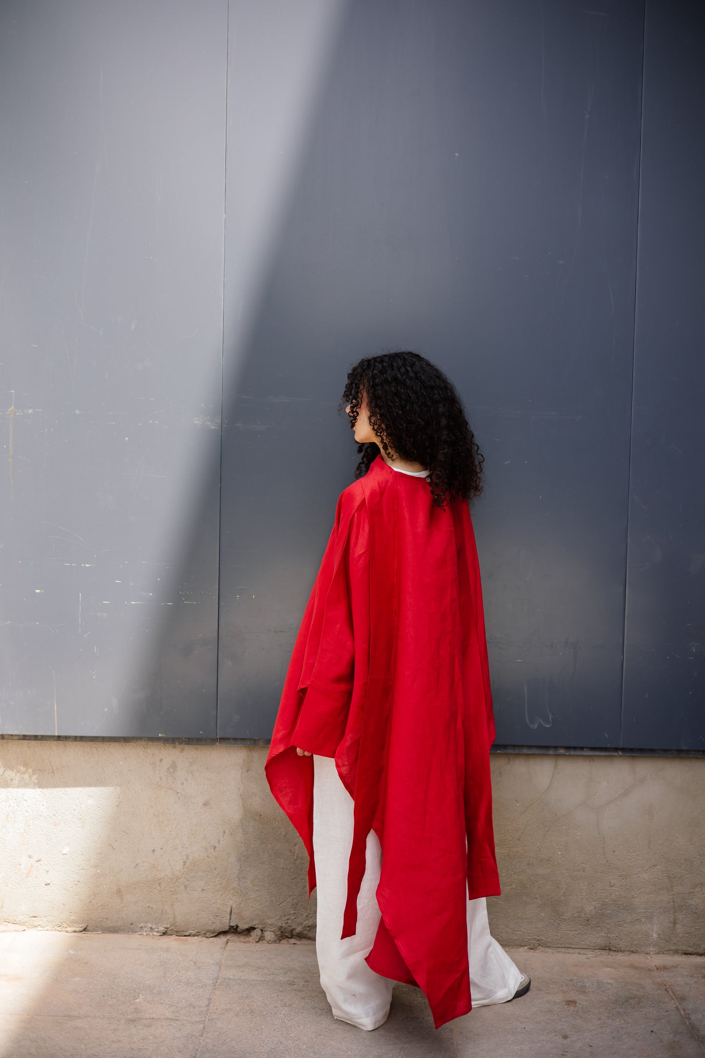Long Ribbon Top In Red