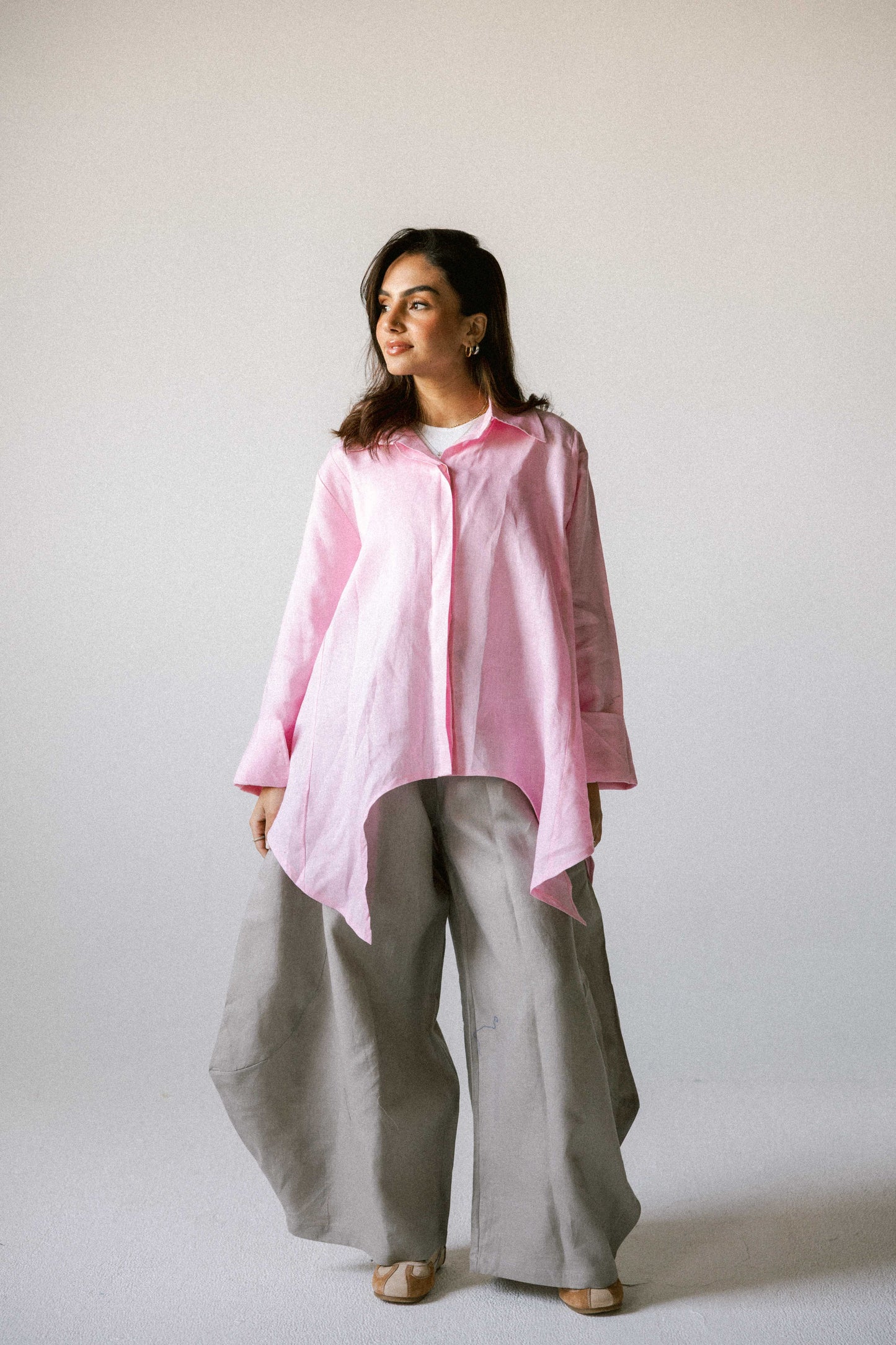 Round shirt in pink