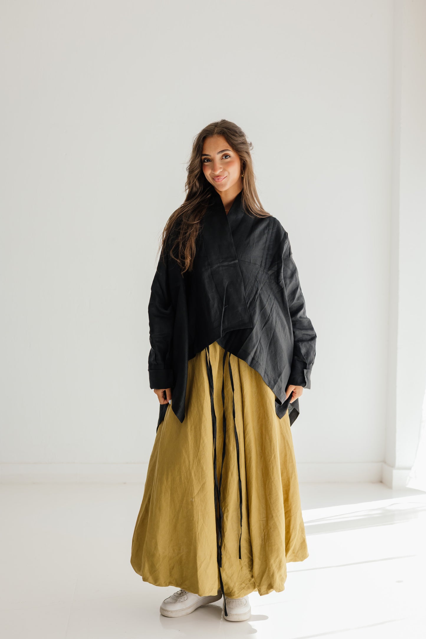 Elastic Kimono In Black