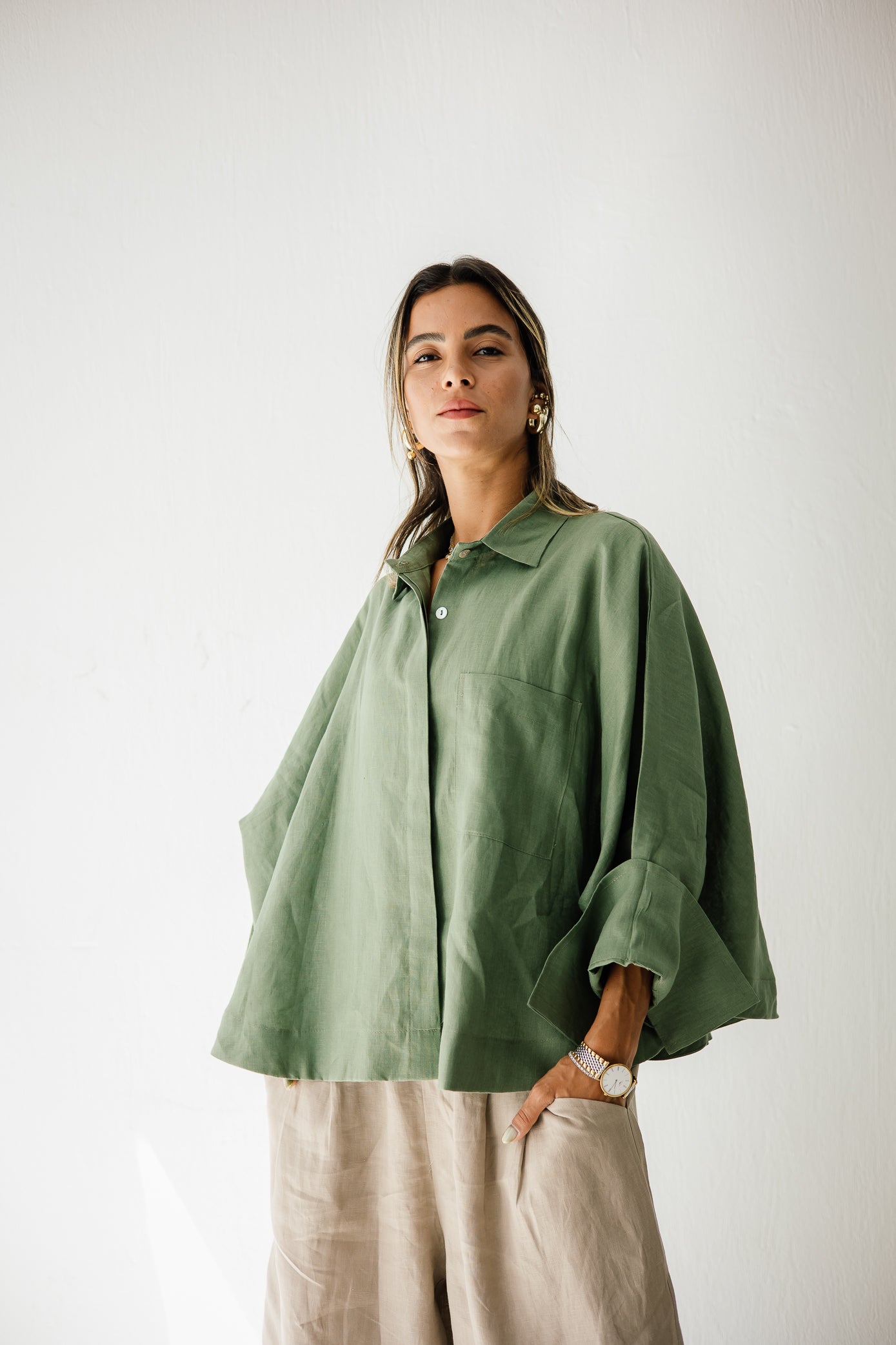 Butterfly Shirt In Olive