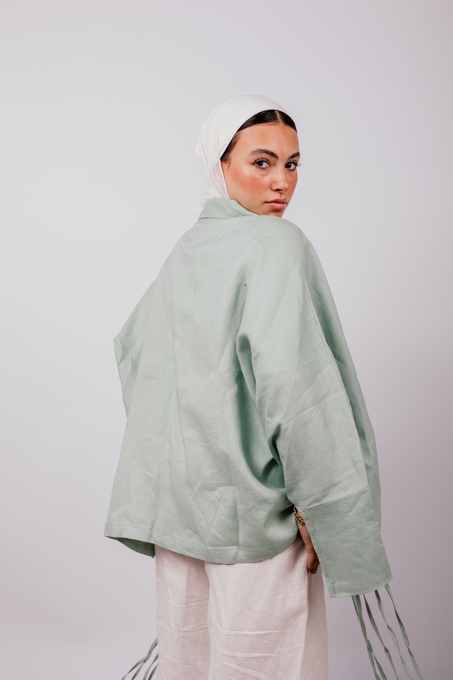 Fringes Shirt In Mint