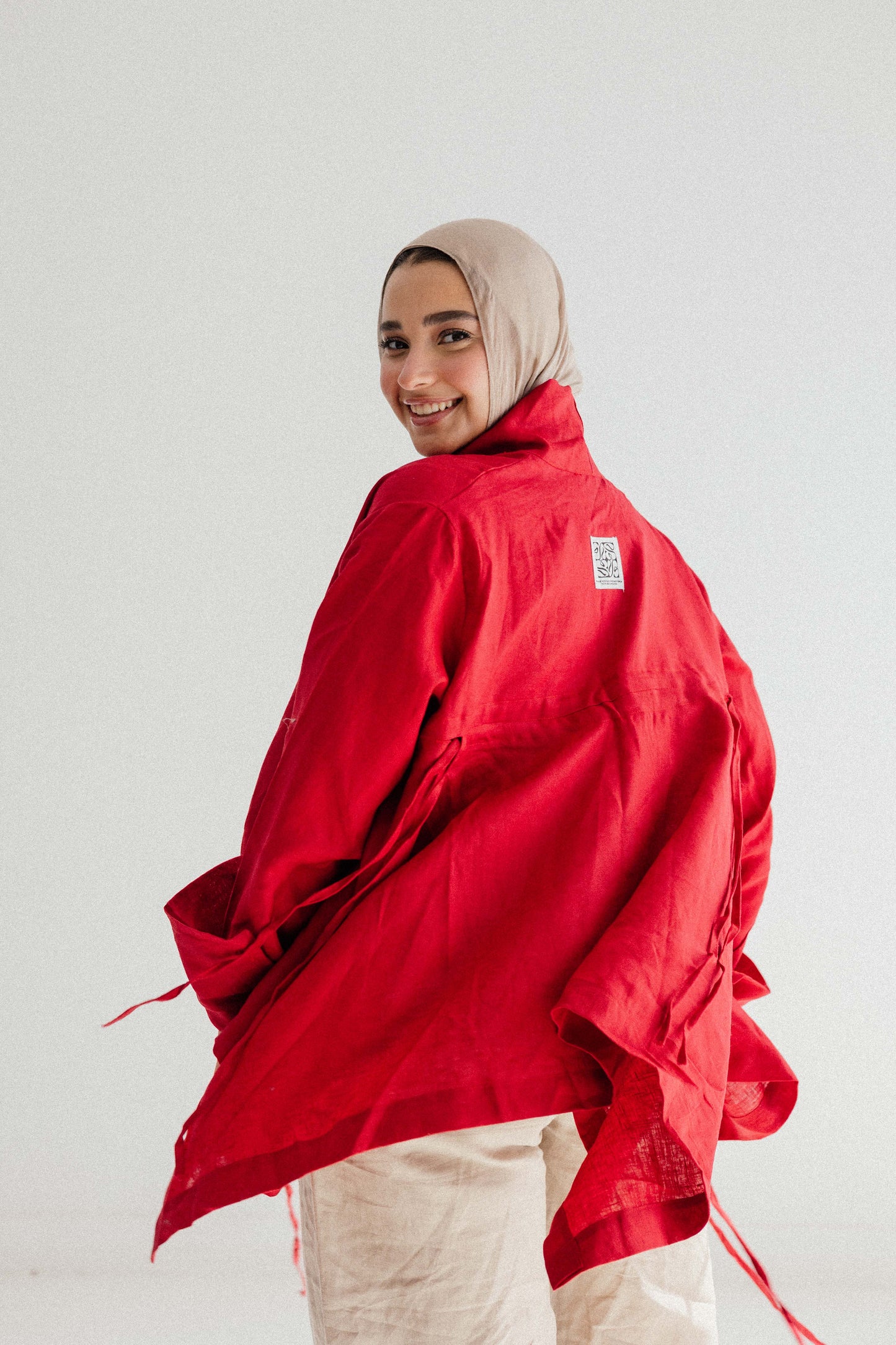 Elastic Kimono In Red