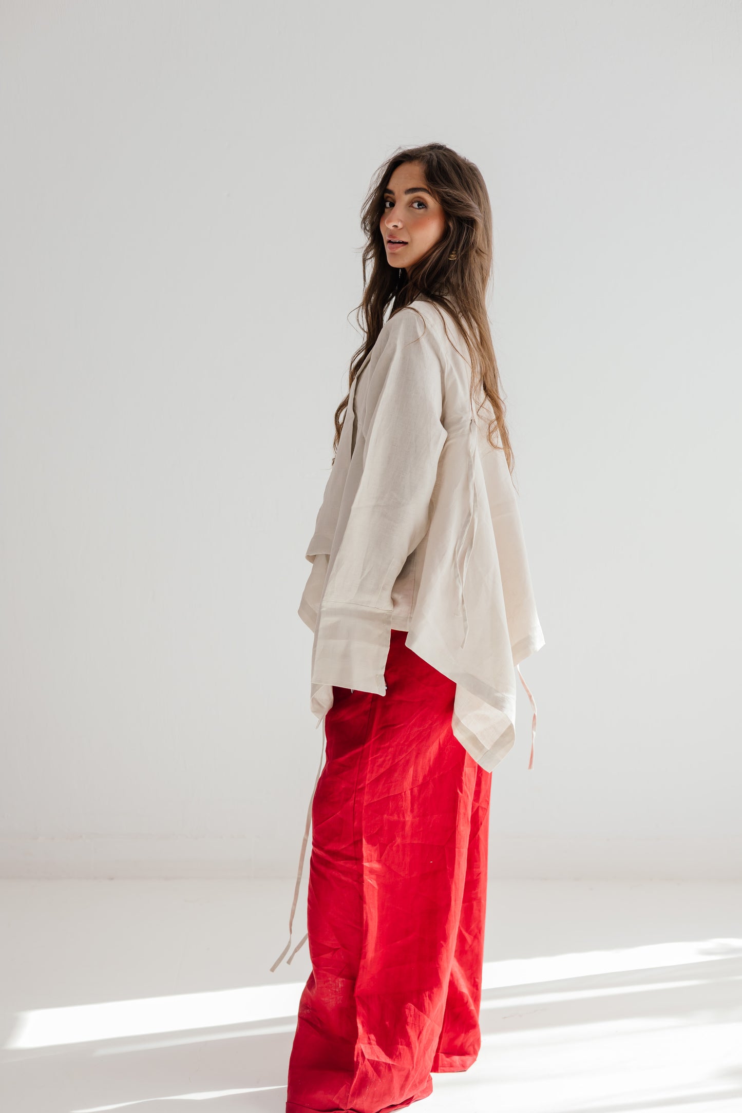 Elastic Kimono In Creamy