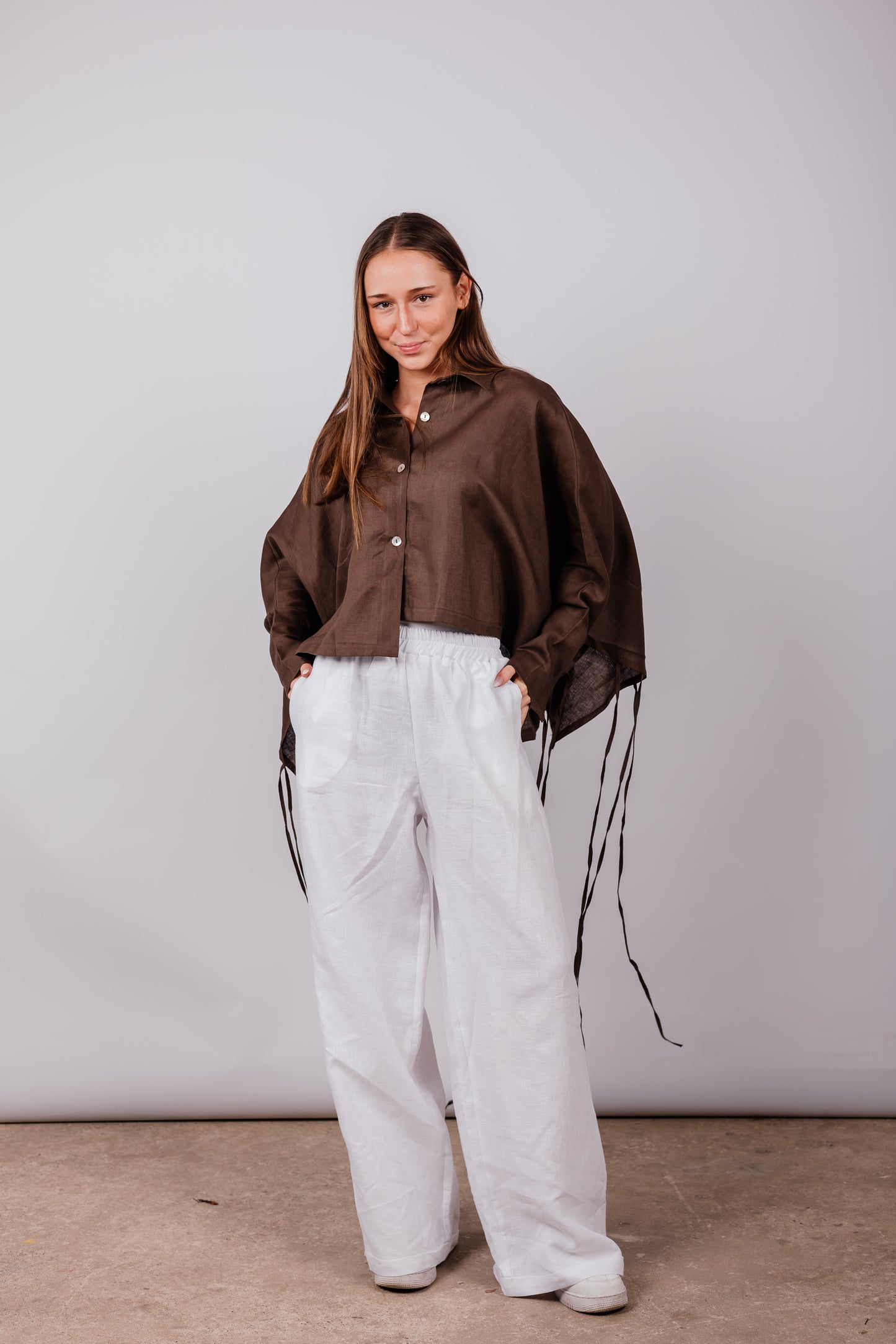 Fringes Shirt In Brown