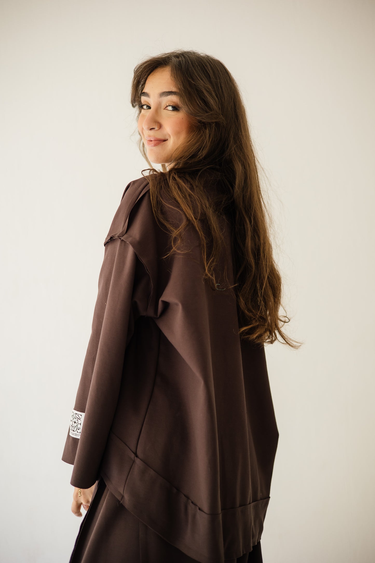 Pocket Cotton Set In Brown