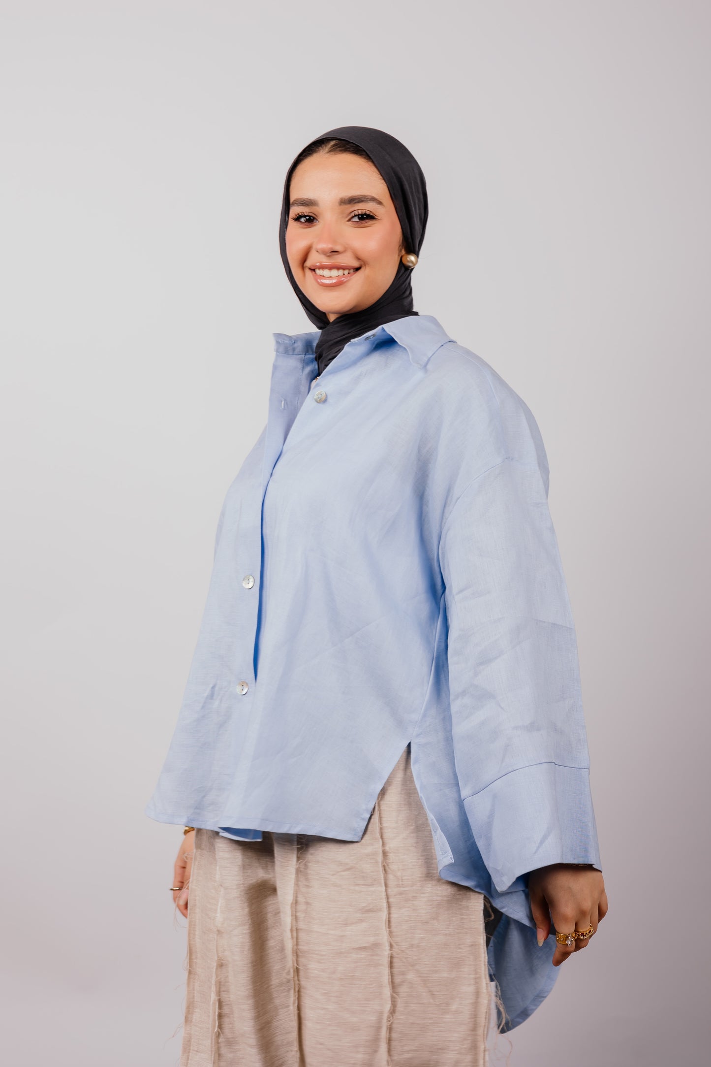 Basic Shirt In Baby-blue