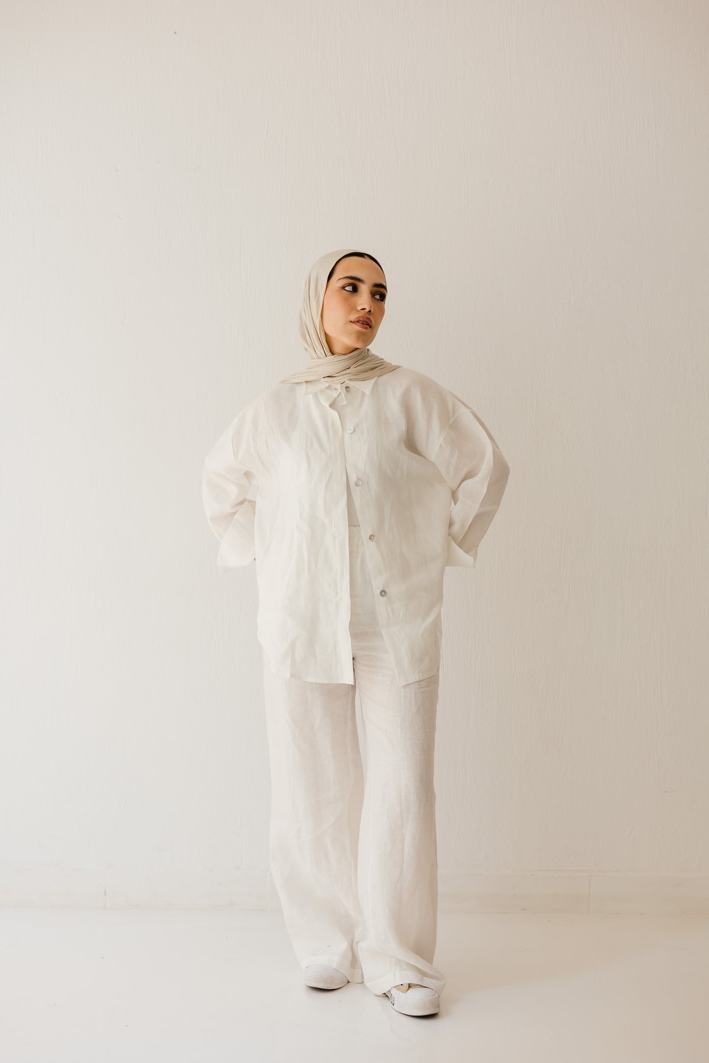 Basic pant in white