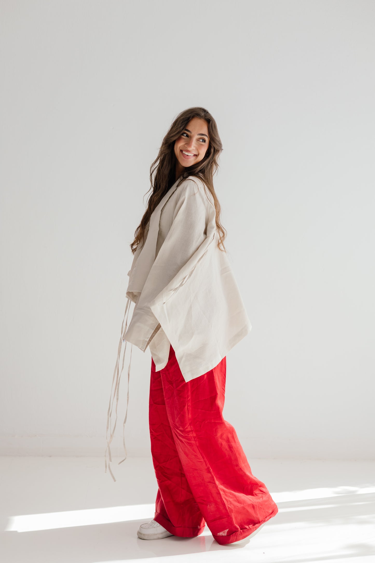Elastic Kimono In Creamy
