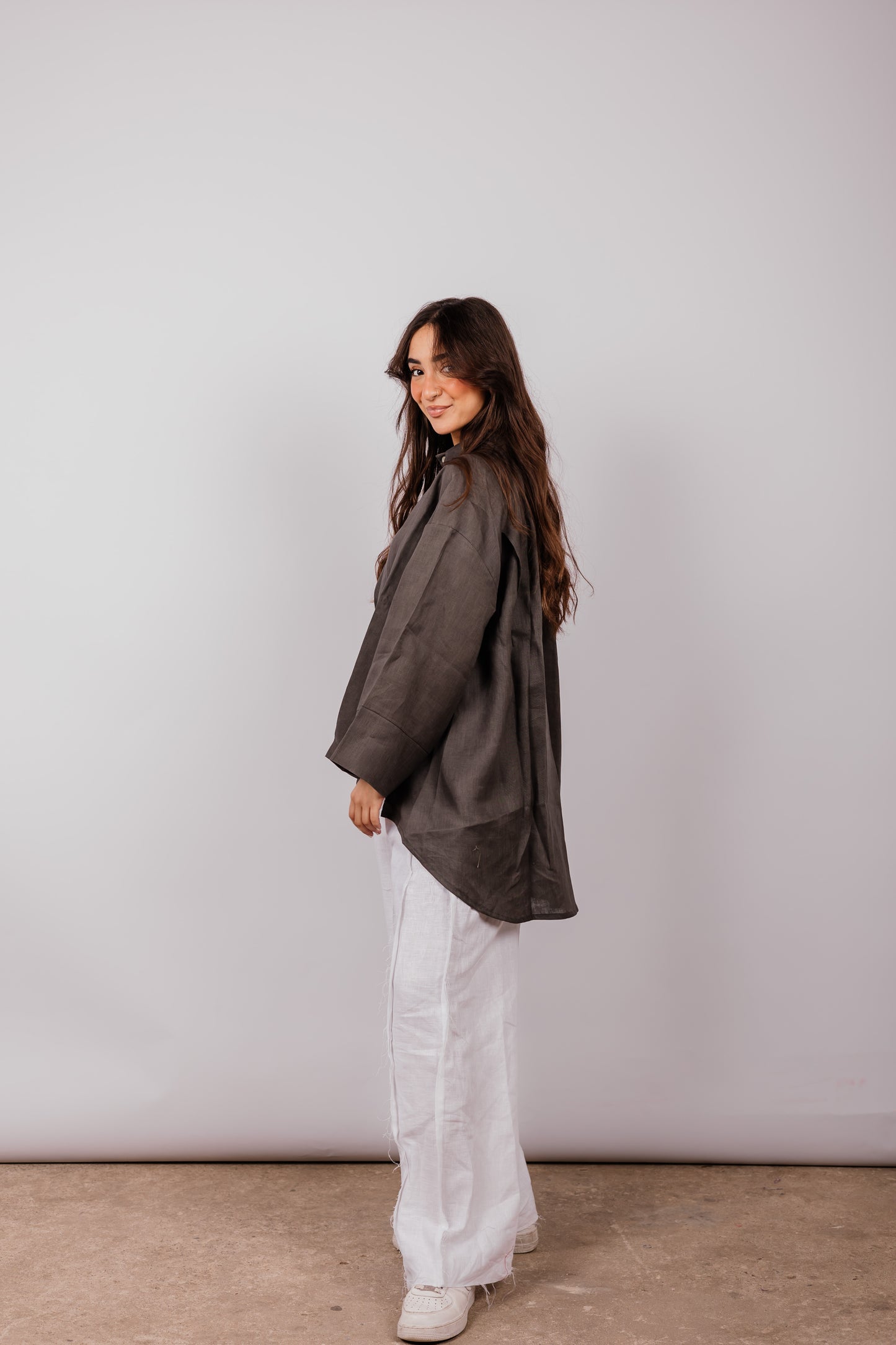 Basic Shirt In Dark-grey
