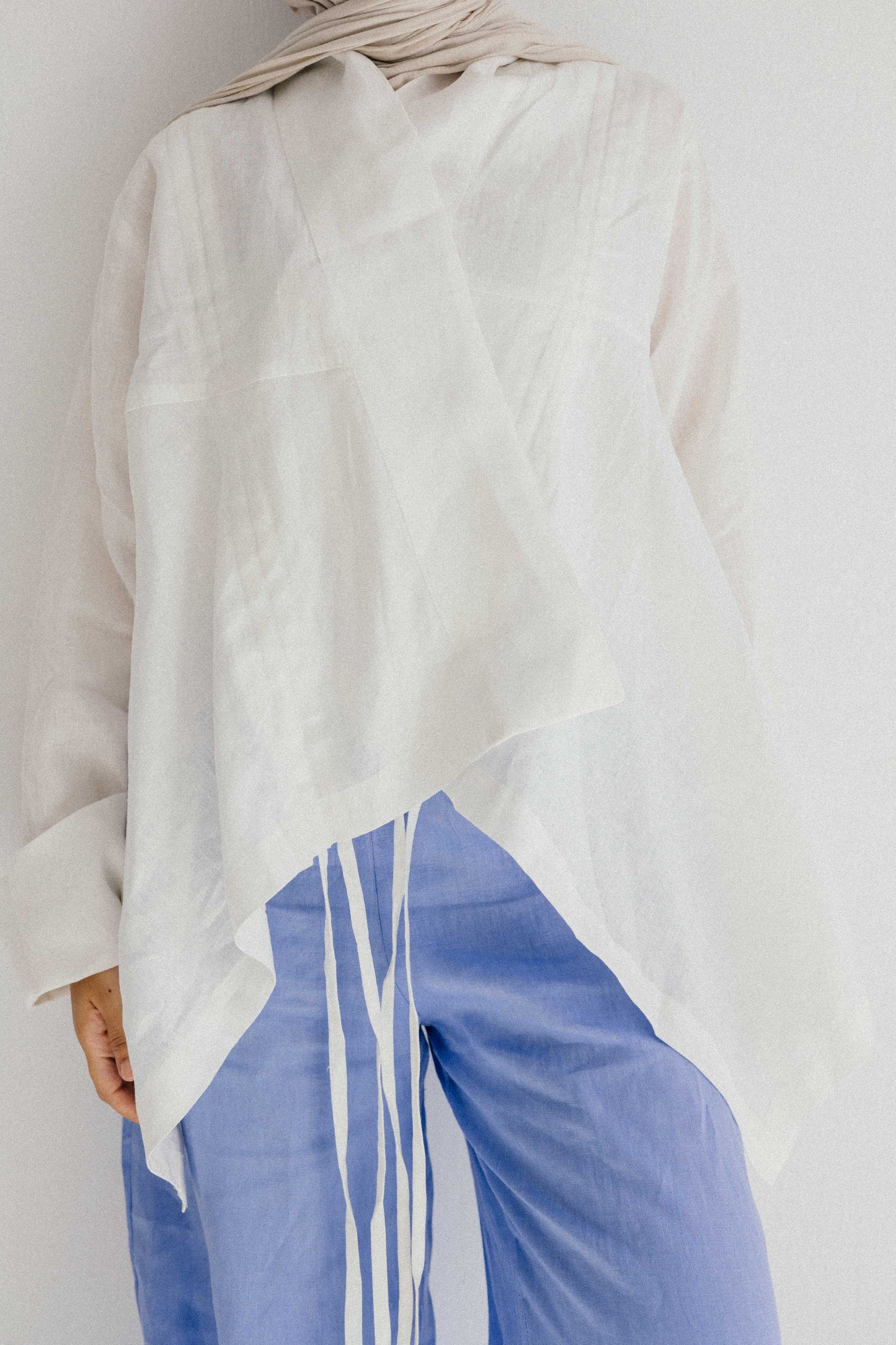 Elastic Kimono In White