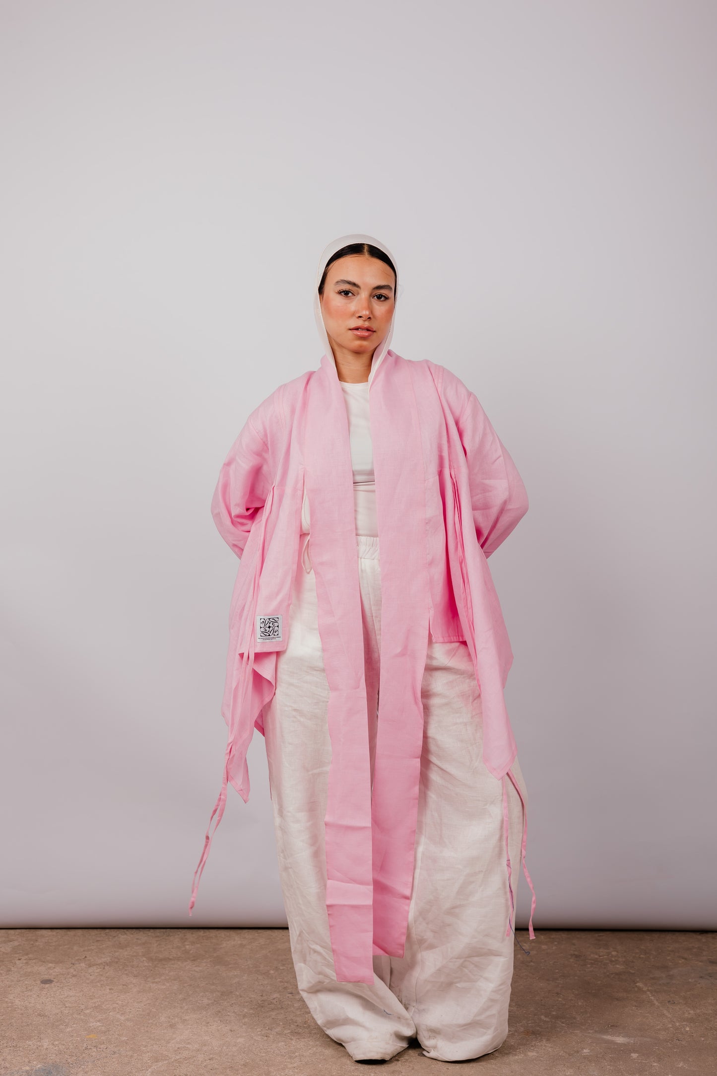 Double Collar With Fringes In Pink