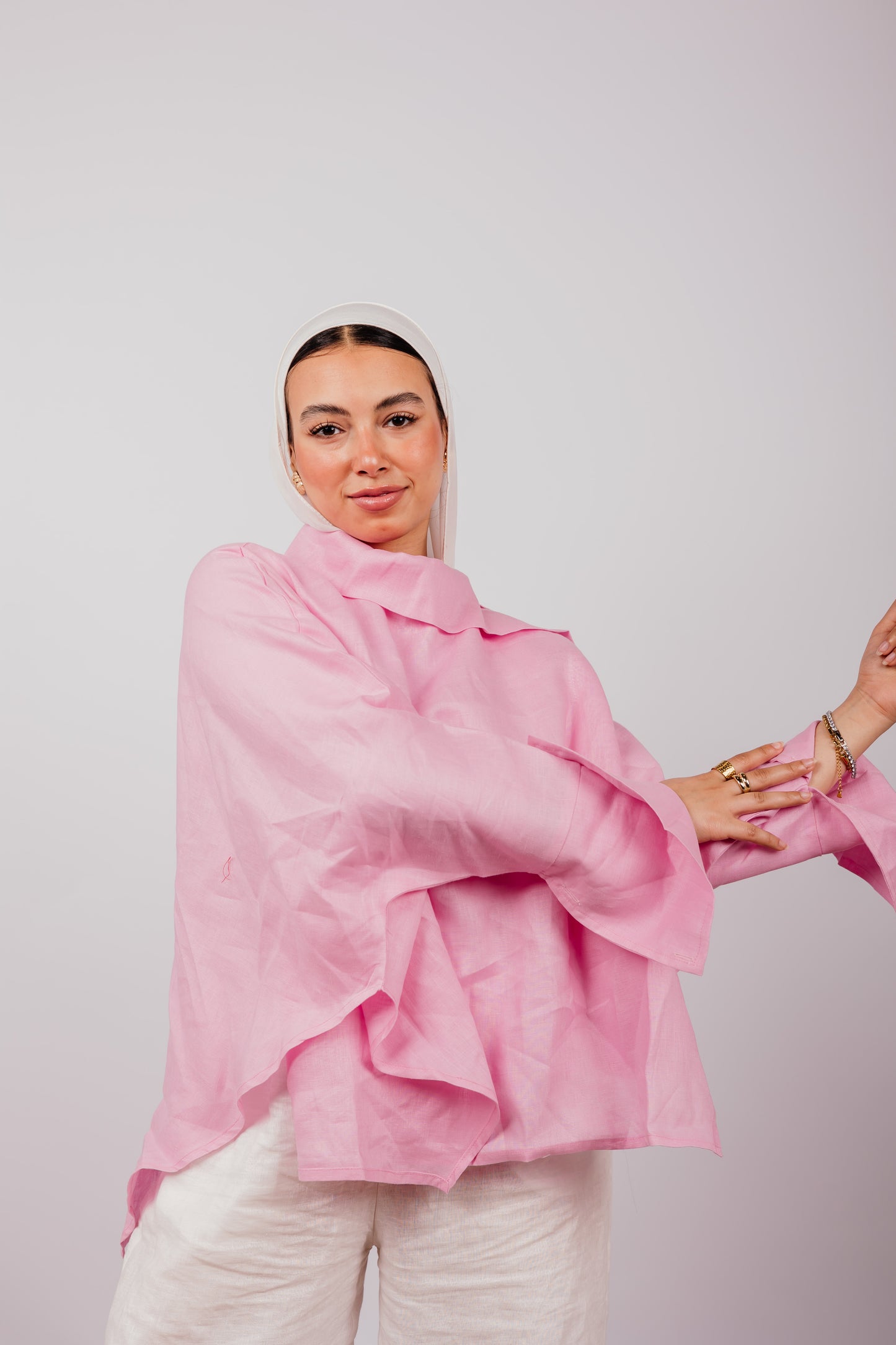 Collar Top In Pink