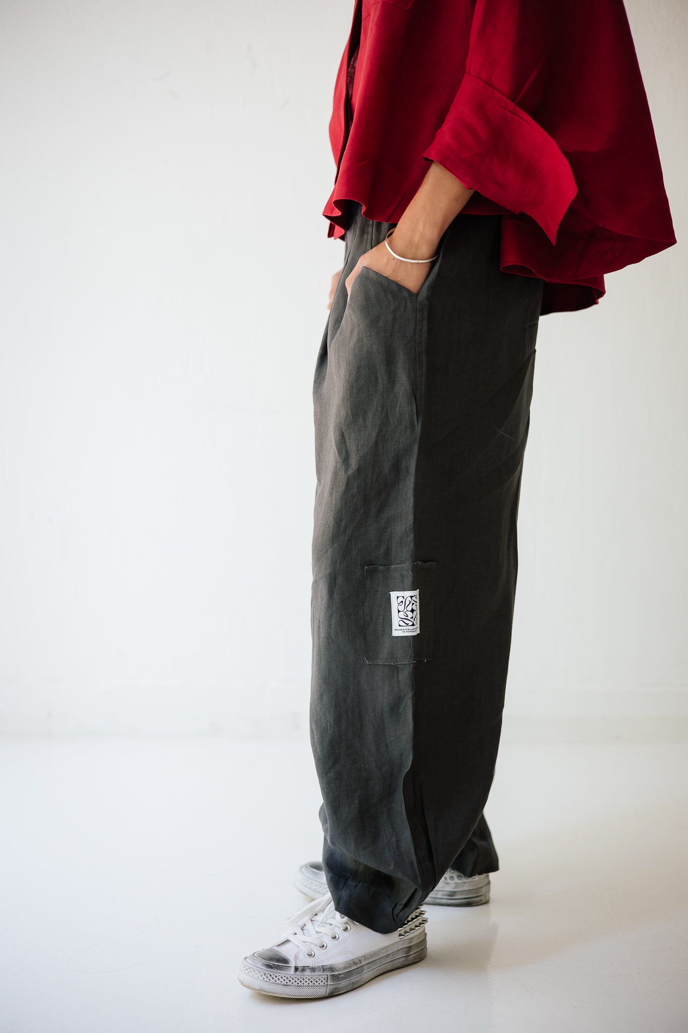 Balloon Pant In Dark-grey