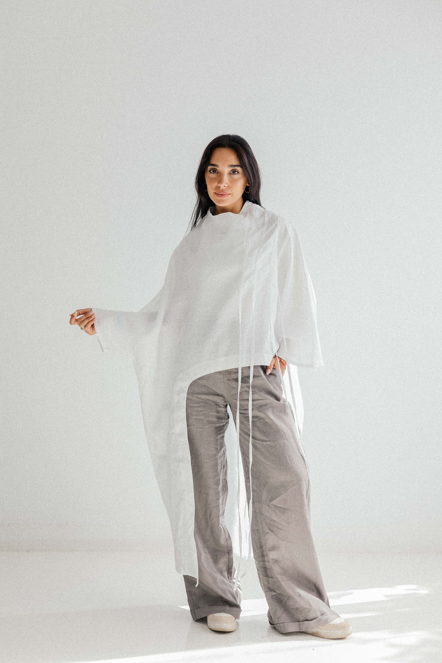 Side To Side Top In White