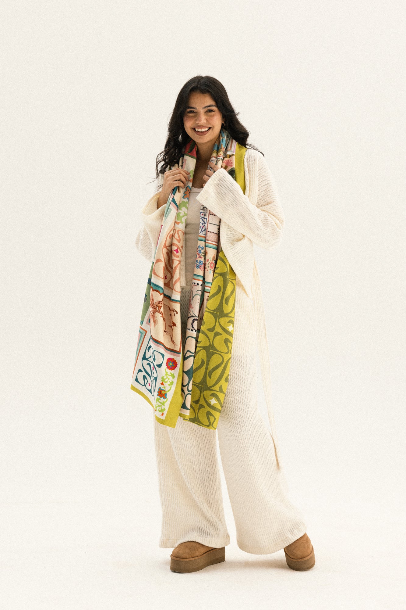 Long Floral breeze Scarf